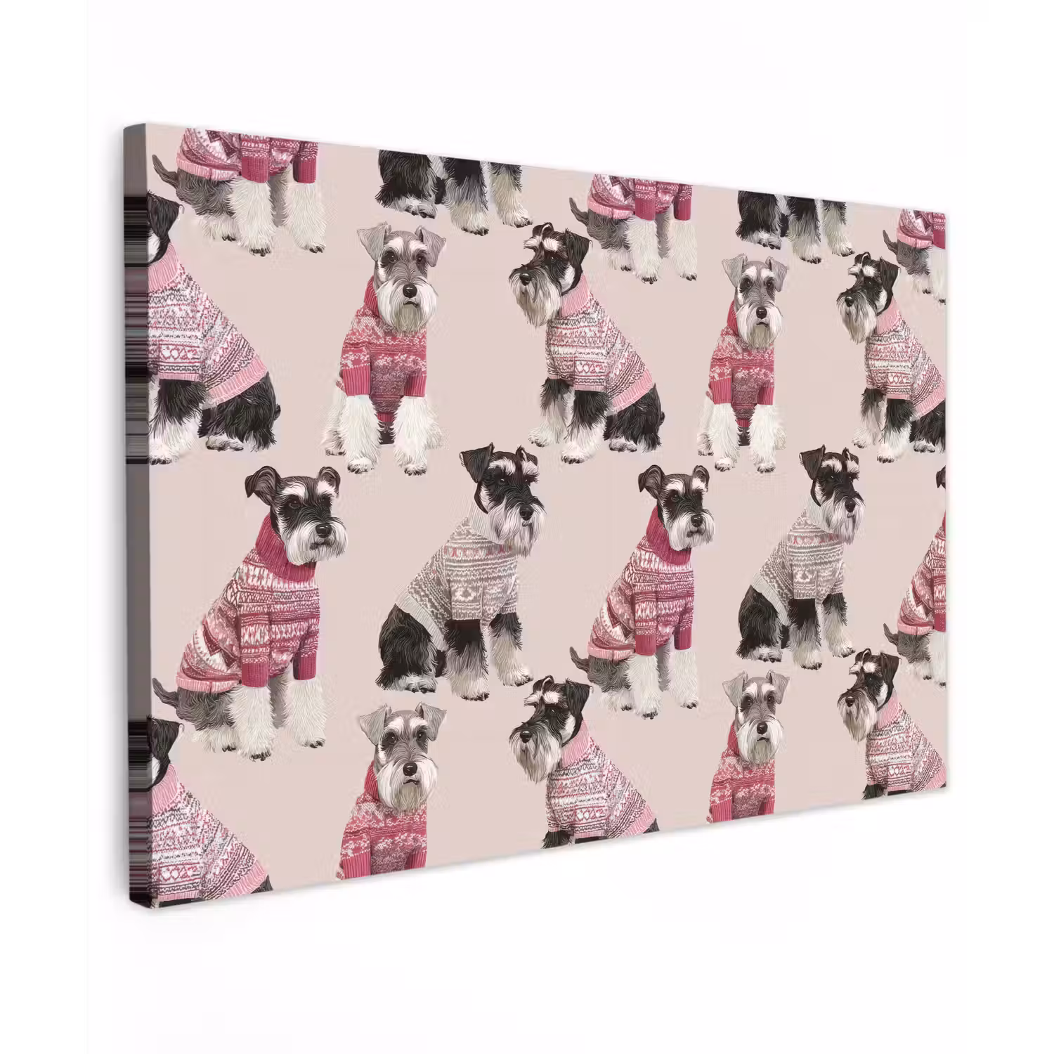 Honden - Truien - Rood Tuinposter op houten frame 2 cm dik klein 845 -3d