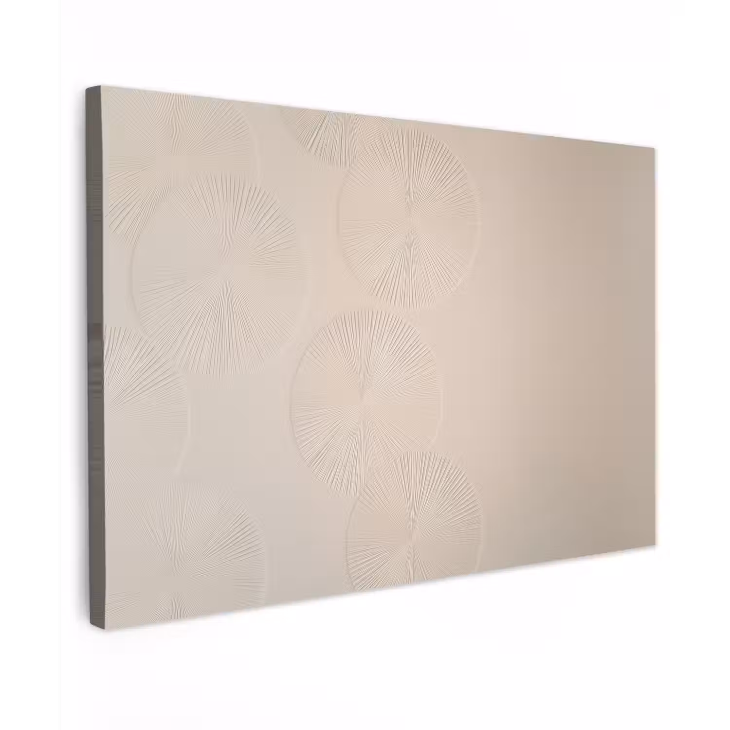 Japandi - Beige - Modern Tuinposter op houten frame 2 cm dik klein -3d
