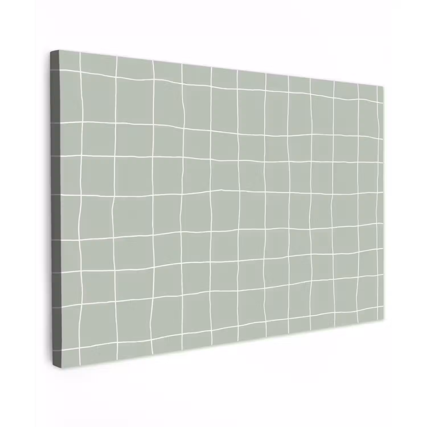 Ruitpatroon - Golvend - Groen Tuinposter op houten frame 2 cm dik klein 845 -3d