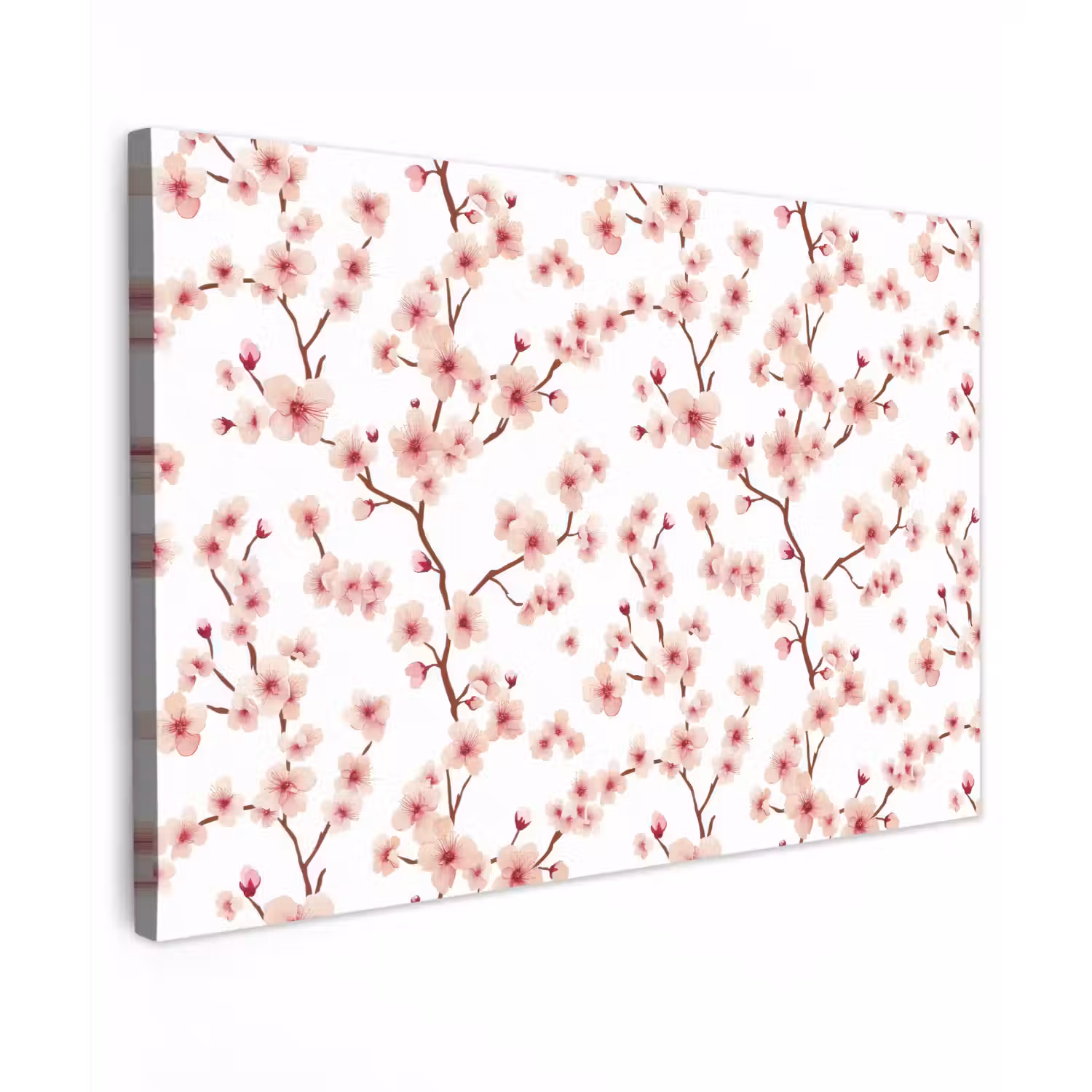 Kersenbloesem - Takken - Roze Tuinposter op houten frame 2 cm dik klein 845 -3d
