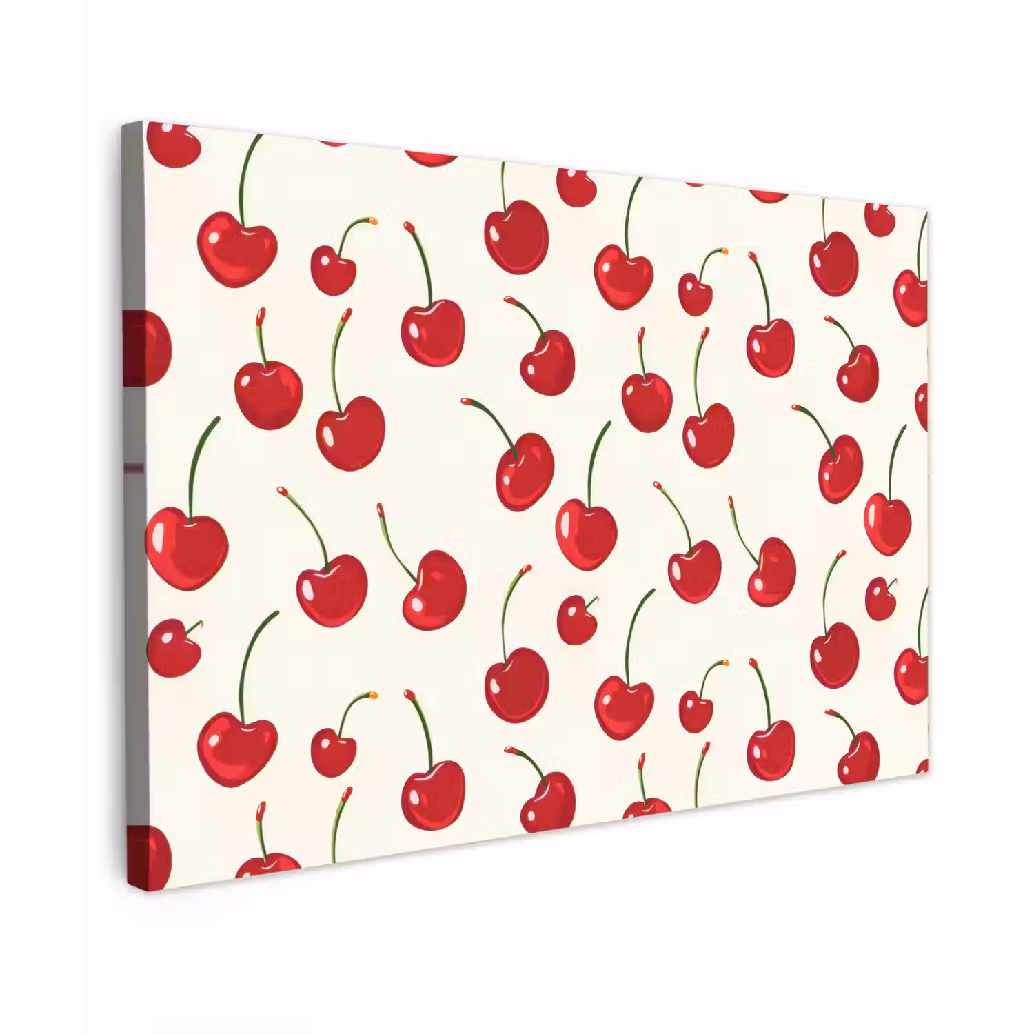 Kersen - Minimalistisch - Rood Tuinposter op houten frame 2 cm dik klein 845 -3d