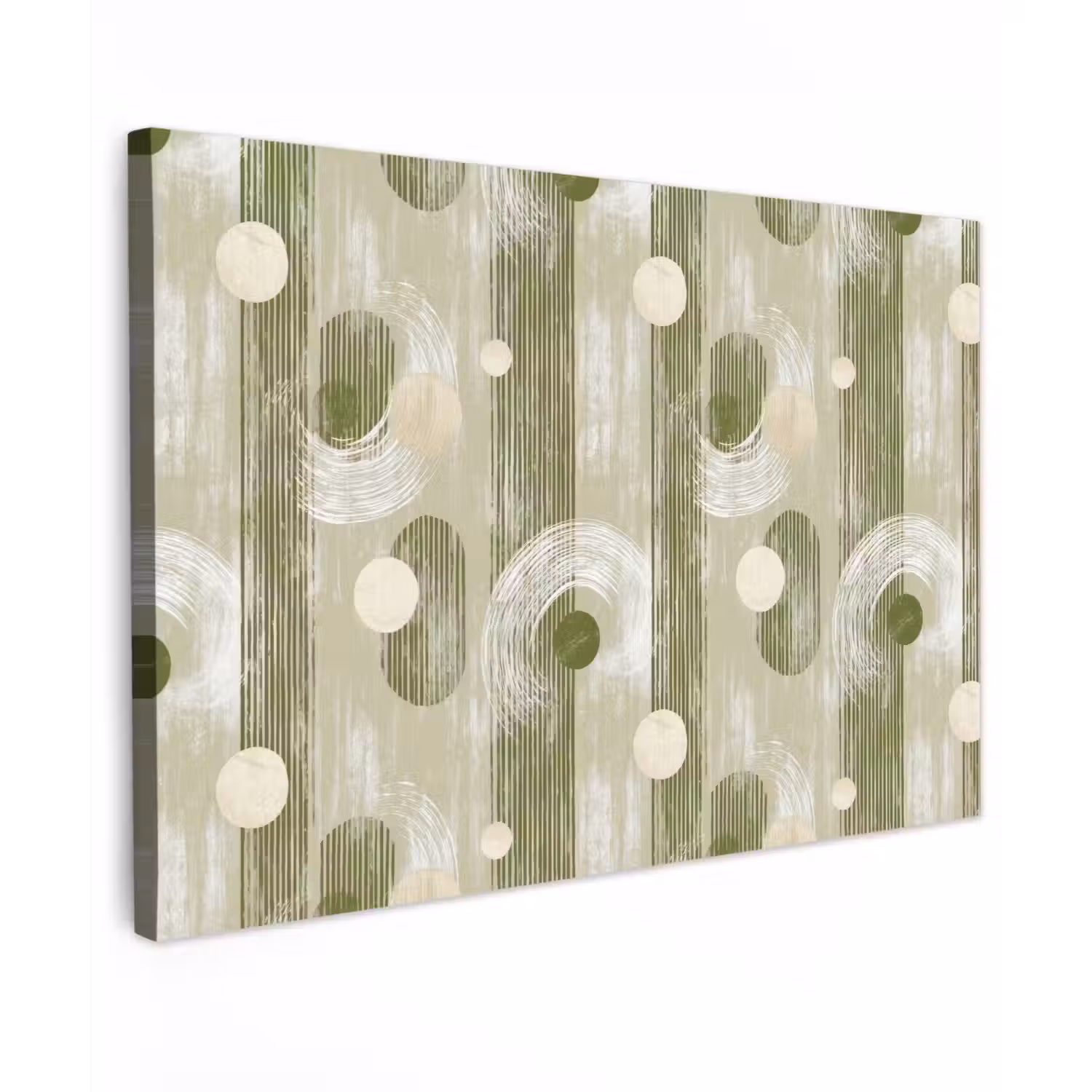 Artistiek - Modern - Groen Tuinposter op houten frame 2 cm dik klein 845 -3d