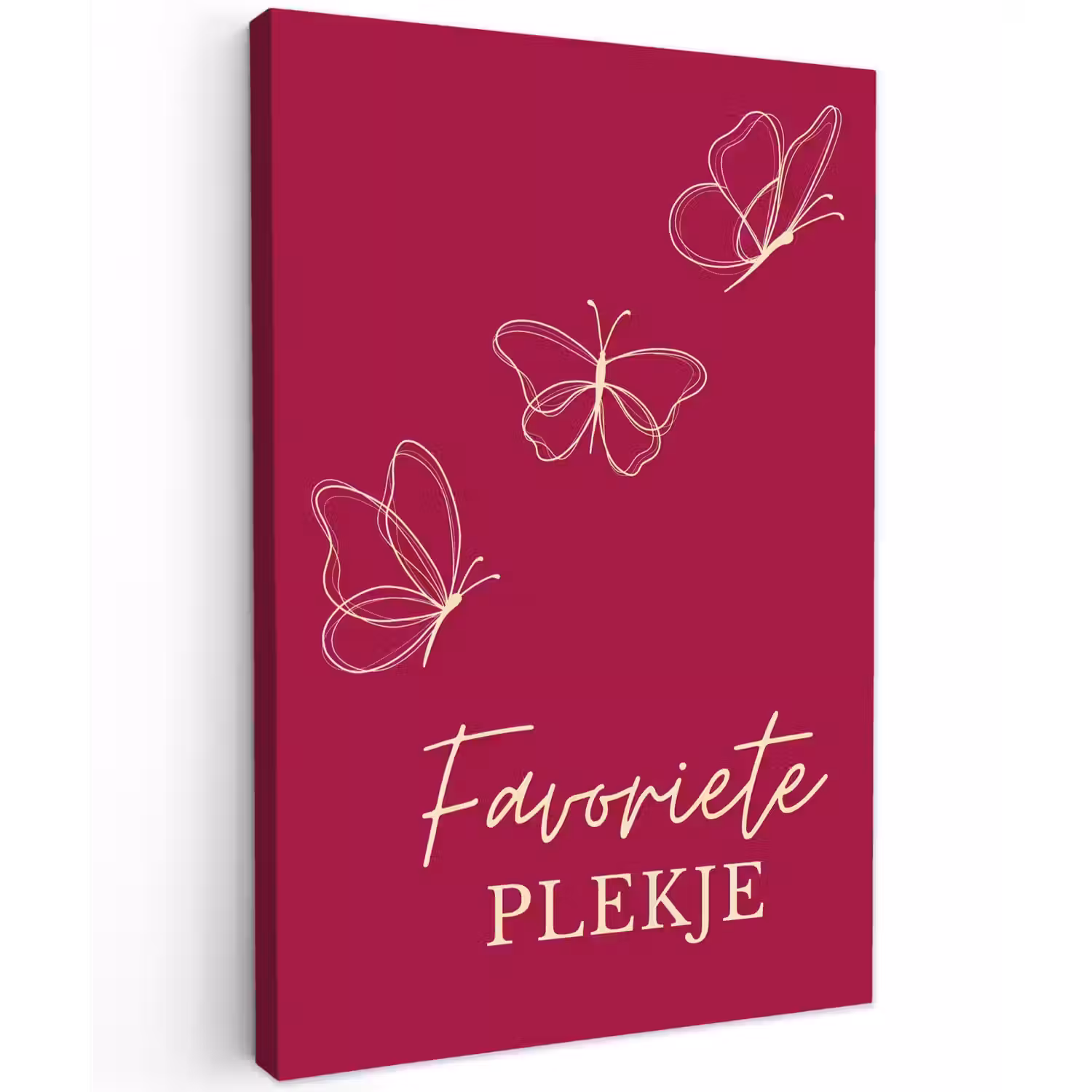 Favoriete plekje met Vlinders Tuinposter op houten frame 2 cm dik klein -3d