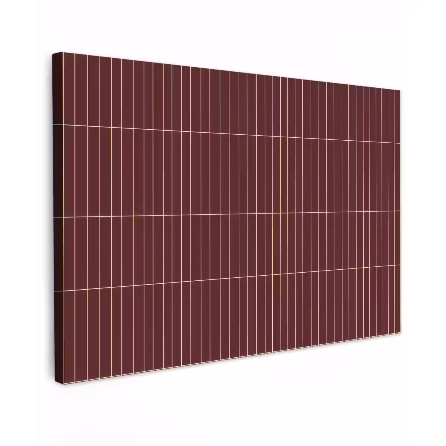Lijnen - Patroon - Bordeaux Tuinposter op houten frame 2 cm dik klein 845 -3d