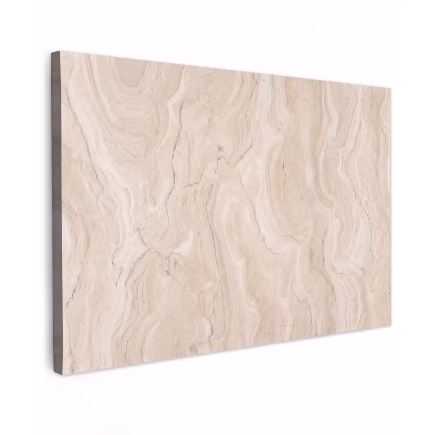 Marmer - Patroon - Beige - Steen - Abstract Tuinposter op houten frame 2 cm dik klein -3d
