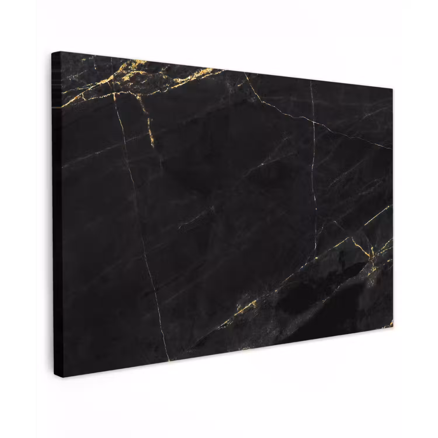 Marmer - Zwart - Goud - Chic - Marmerlook - Design Tuinposter op houten frame 2 cm dik klein -3d