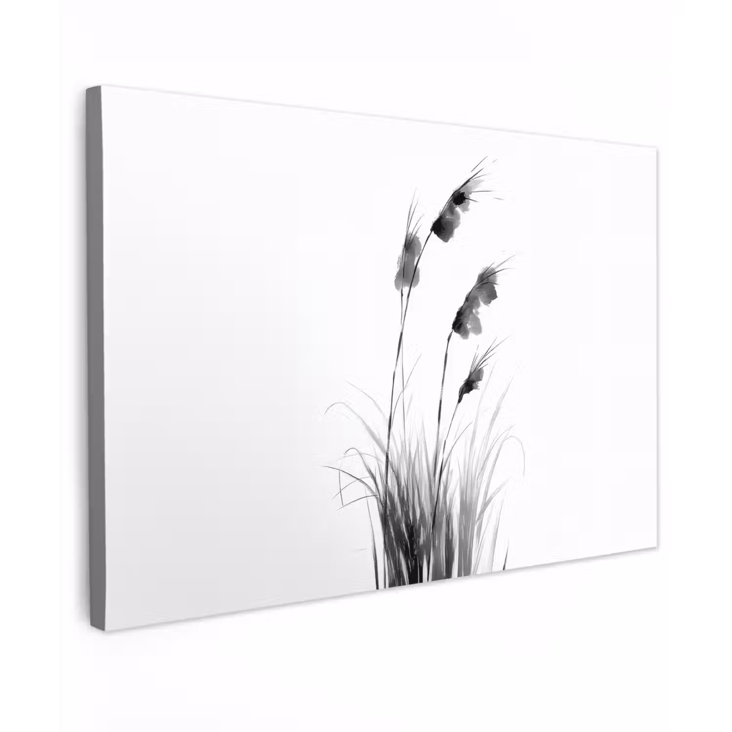 Minimalistisch - Stelen - Wit Tuinposter op houten frame 2 cm dik klein -3d