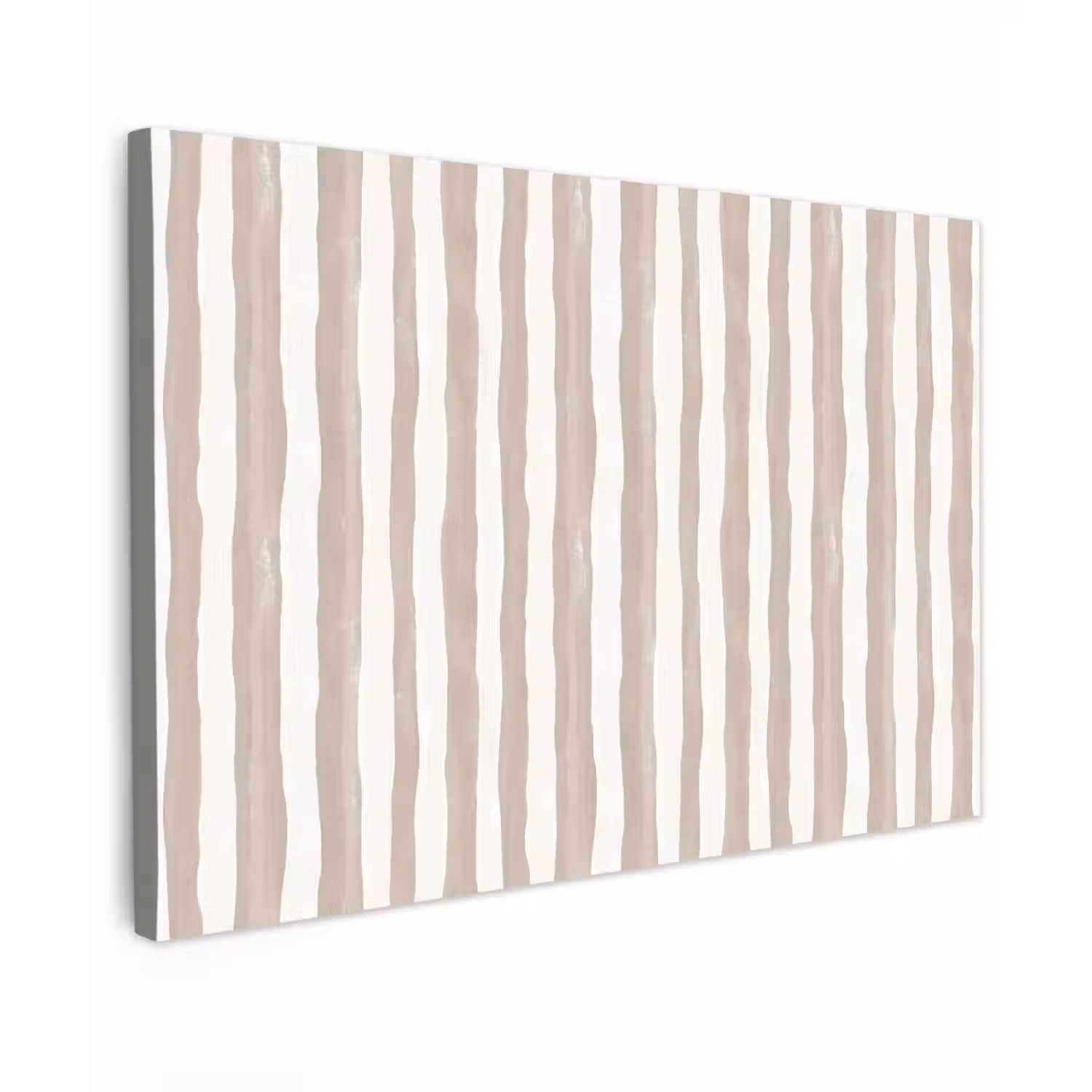 Minimalistisch - Strepen - Beige Tuinposter op houten frame 2 cm dik klein 845 -3d