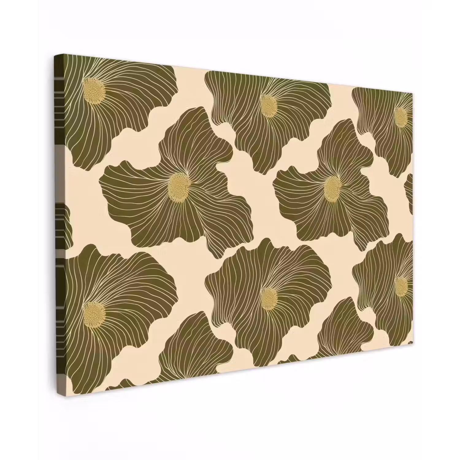 Modern - Abstract - Groen Tuinposter op houten frame 2 cm dik klein 845 -3d