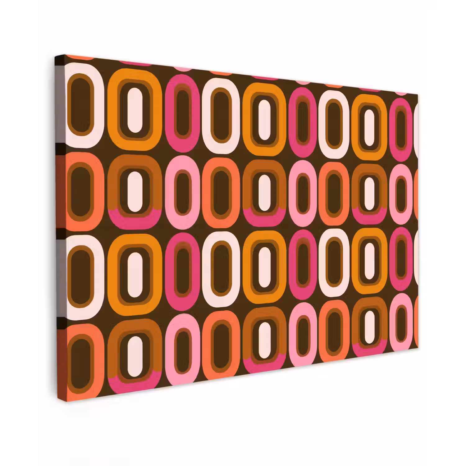 Modern - Retro - Kleurrijk Tuinposter op houten frame 2 cm dik klein 845 -3d