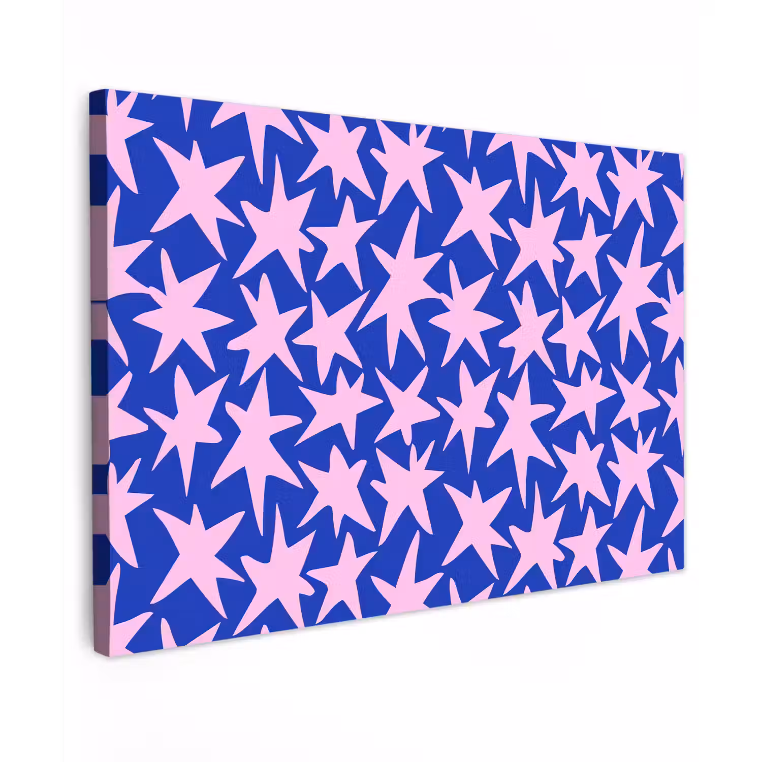 Modern - Sterren - Blauw Tuinposter op houten frame 2 cm dik klein 845 -3d