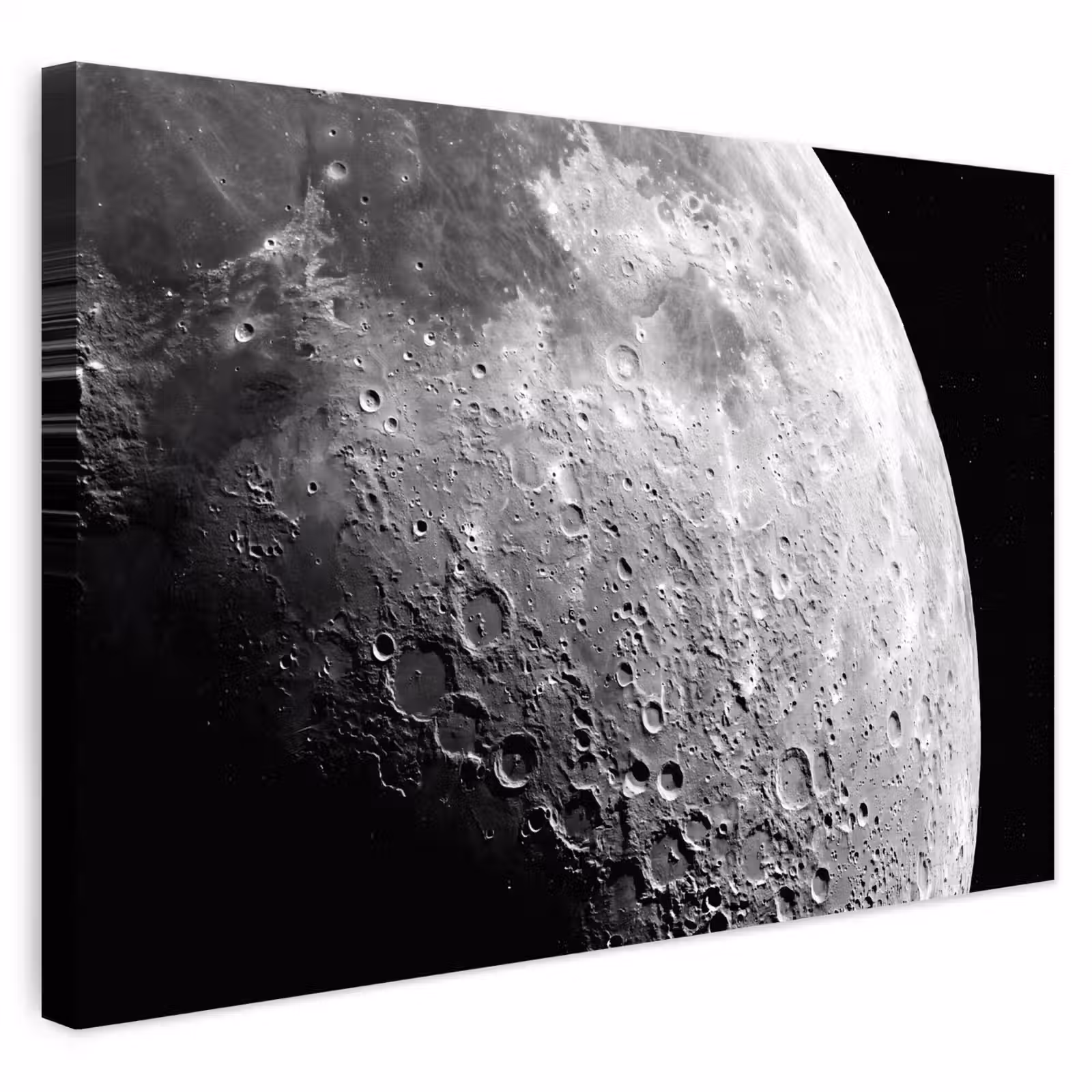 Outdoor Leinwand - Mond – Krater – Weltraum - Maan - Kraters - Ruimte Tuinposter op houten frame 2 cm dik klein