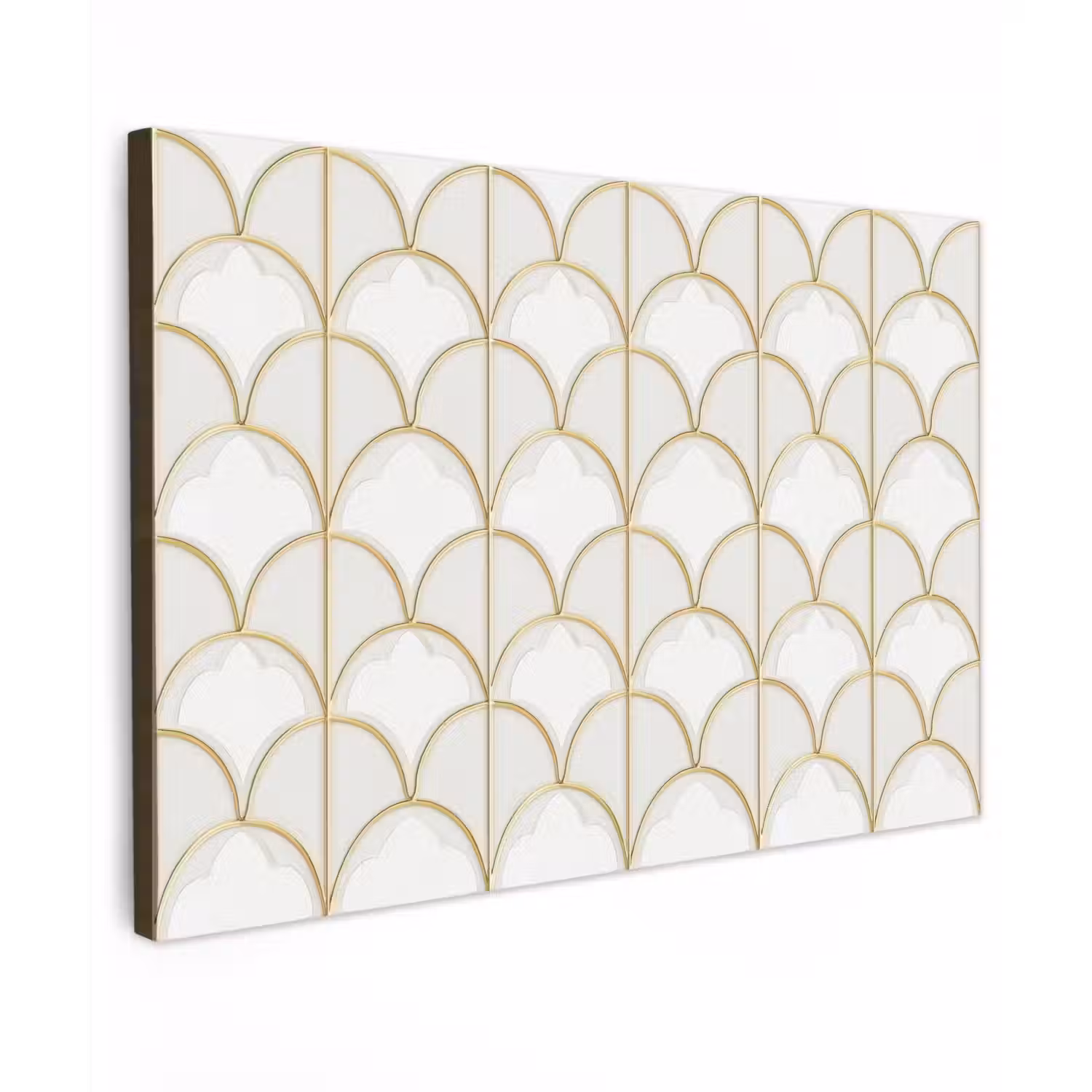 Mozaïek - Bogen - Goud Tuinposter op houten frame 2 cm dik klein 845 -3d