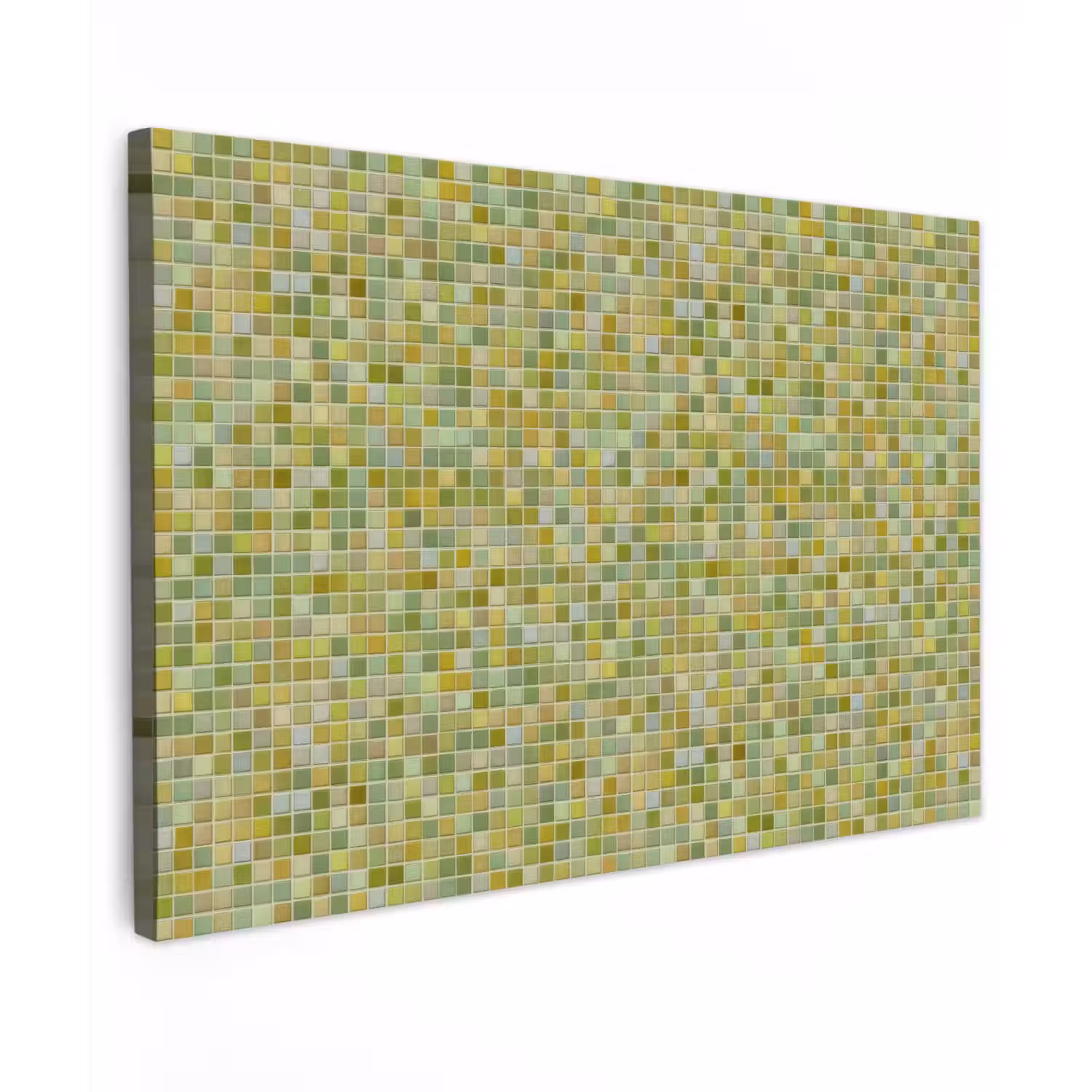 Mozaïek - Patroon - Groen Tuinposter op houten frame 2 cm dik klein 845 -3d