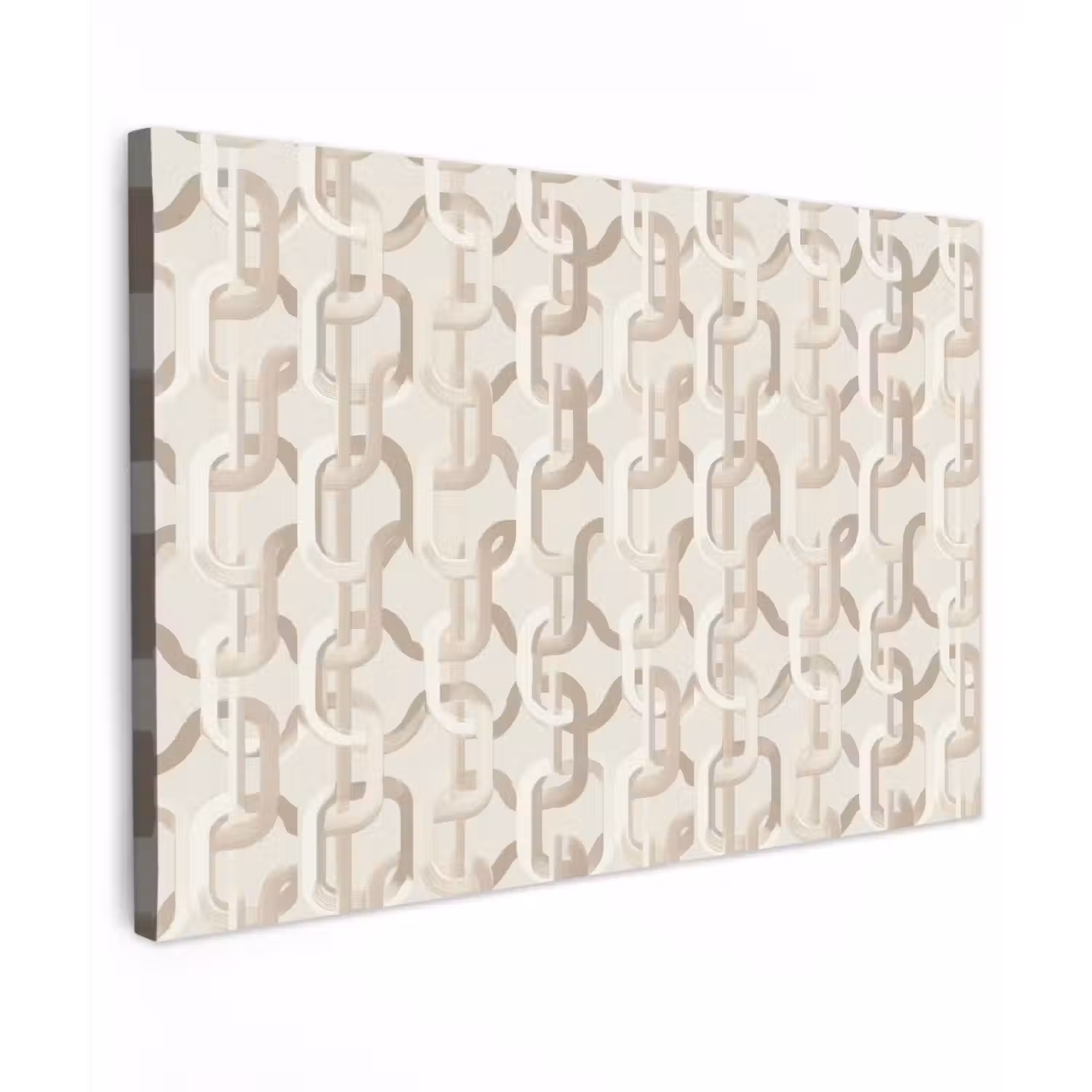 Motief - Abstract - Beige Tuinposter op houten frame 2 cm dik klein 845 -3d