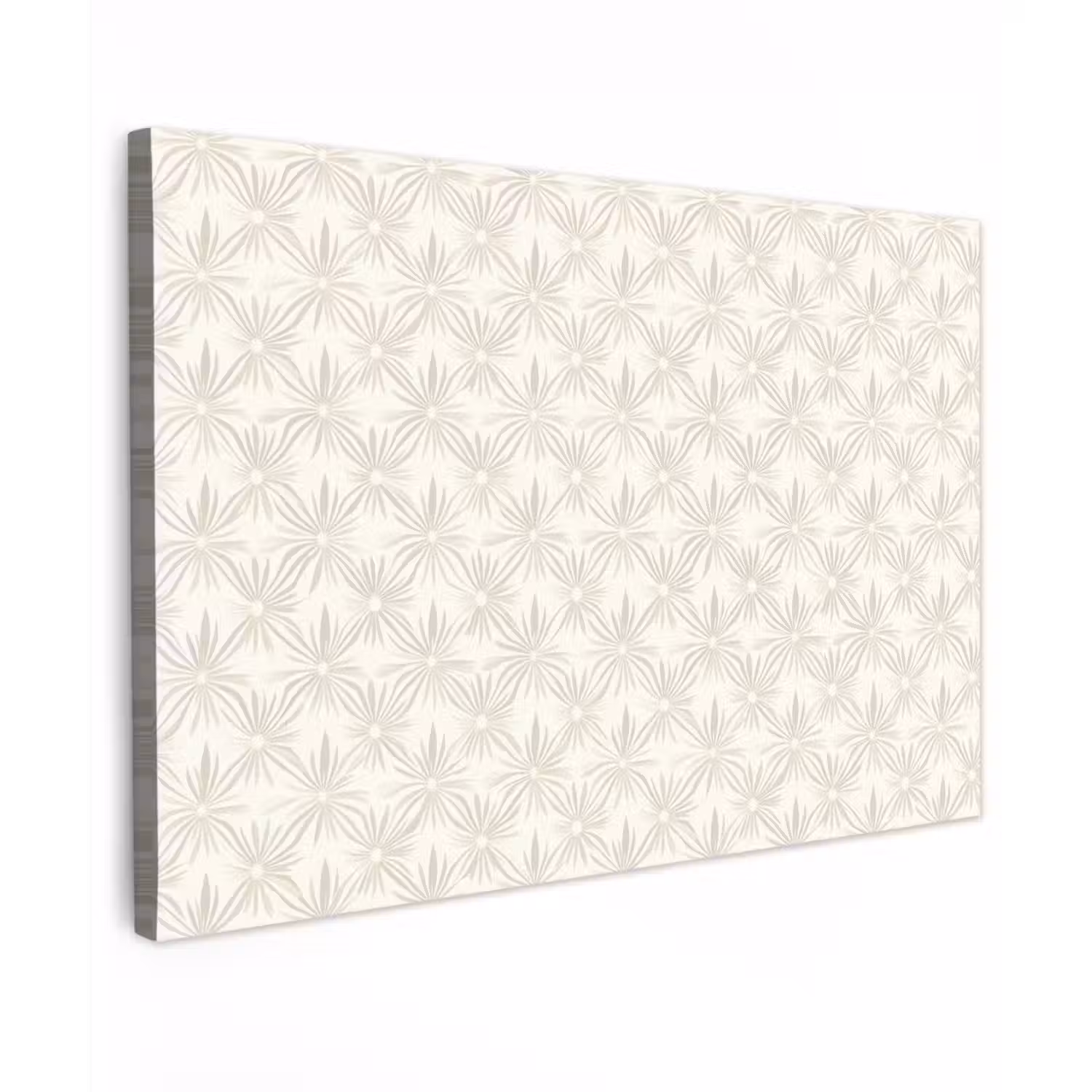Patroon - Bloemen - Beige Tuinposter op houten frame 2 cm dik klein 845 -3d