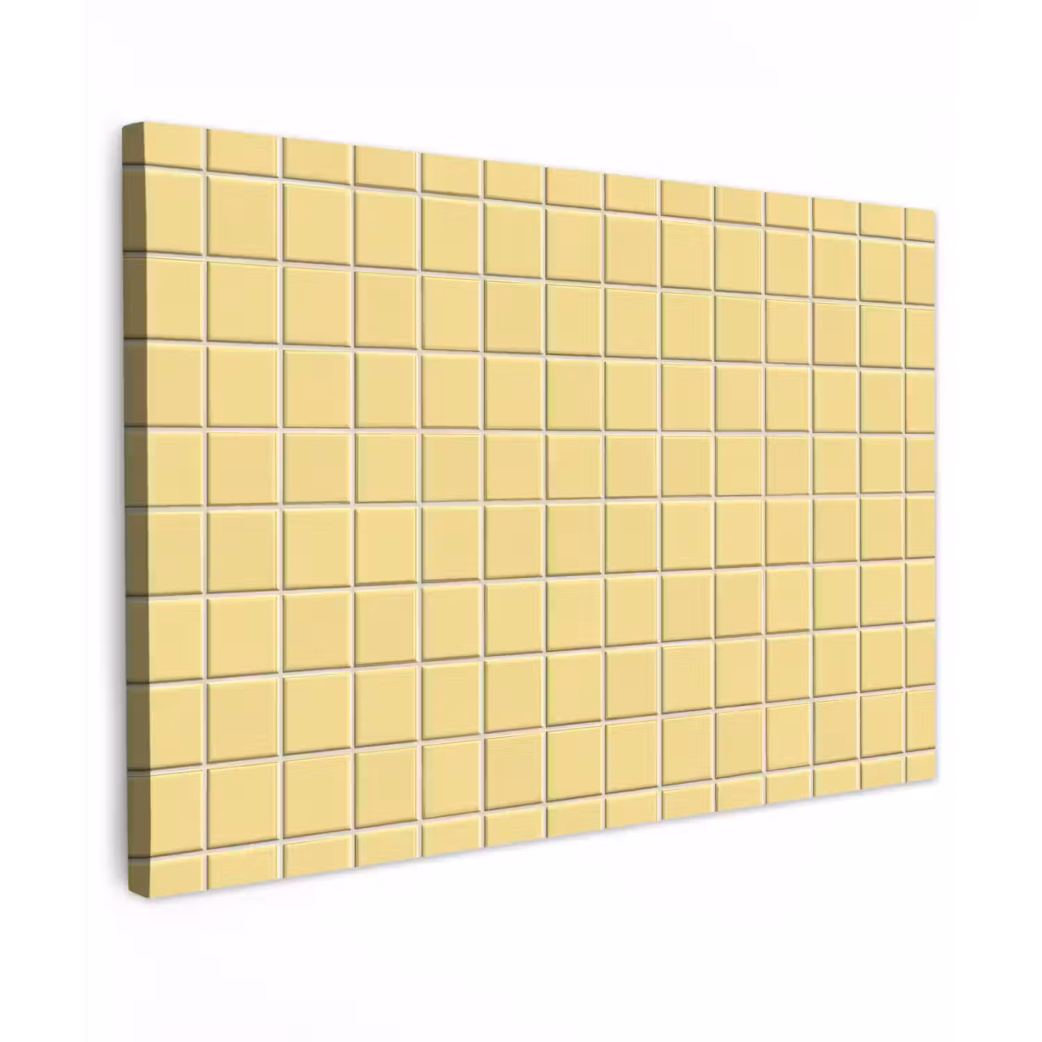 Patroon - Tegels - Geel Tuinposter op houten frame 2 cm dik klein 845 -3d