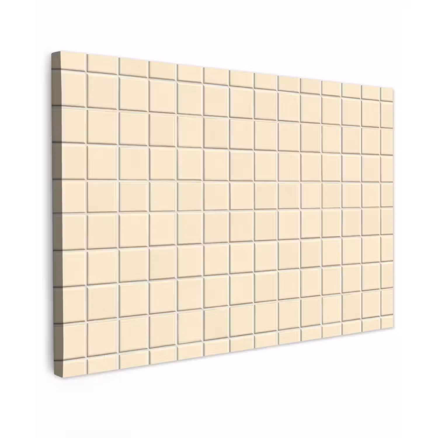 Patroon - Tegels - Gebroken - Wit Tuinposter op houten frame 2 cm dik klein 845 -3d