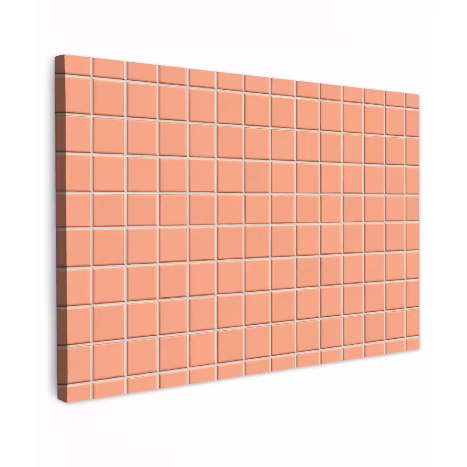 Patroon - Tegels - Perzik Tuinposter op houten frame 2 cm dik klein 845 -3d