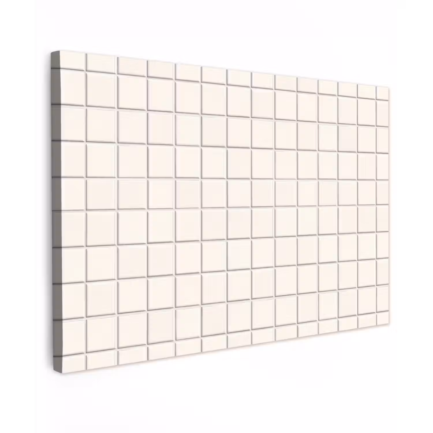 Patroon - Tegels - Wit Tuinposter op houten frame 2 cm dik klein 845 -3d