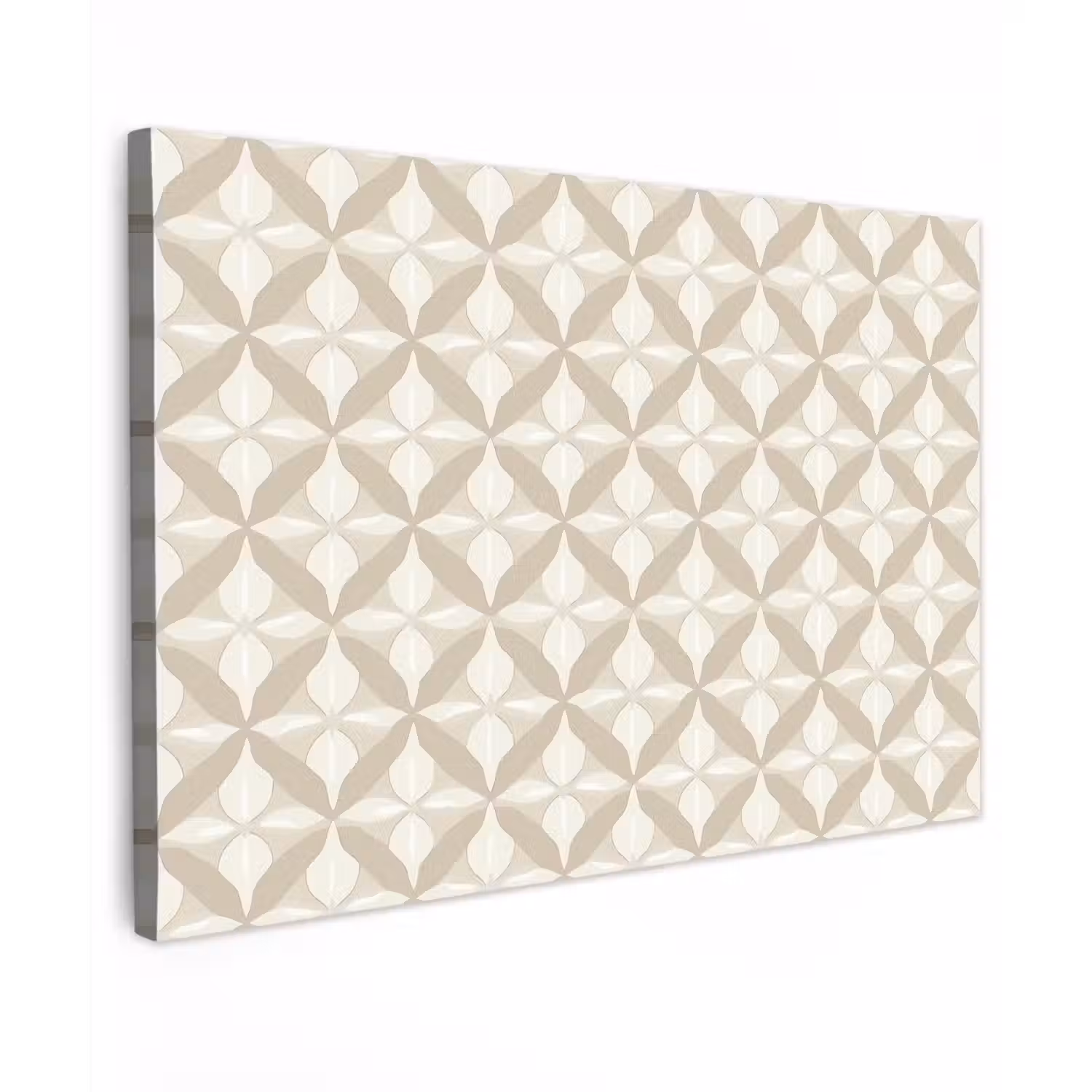 Patroon - Klassiek - Beige Tuinposter op houten frame 2 cm dik klein 845 -3d