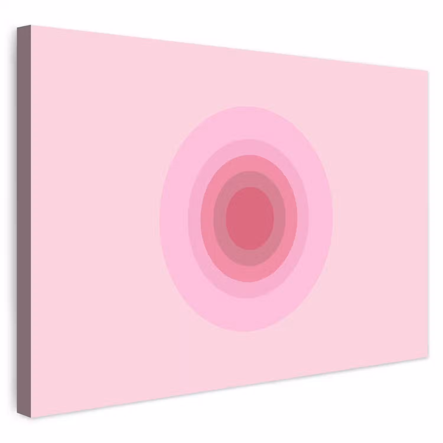 Patroon - Cirkels - Abstract - Roze - Modern Tuinposter op houten frame 2 cm dik klein -3d