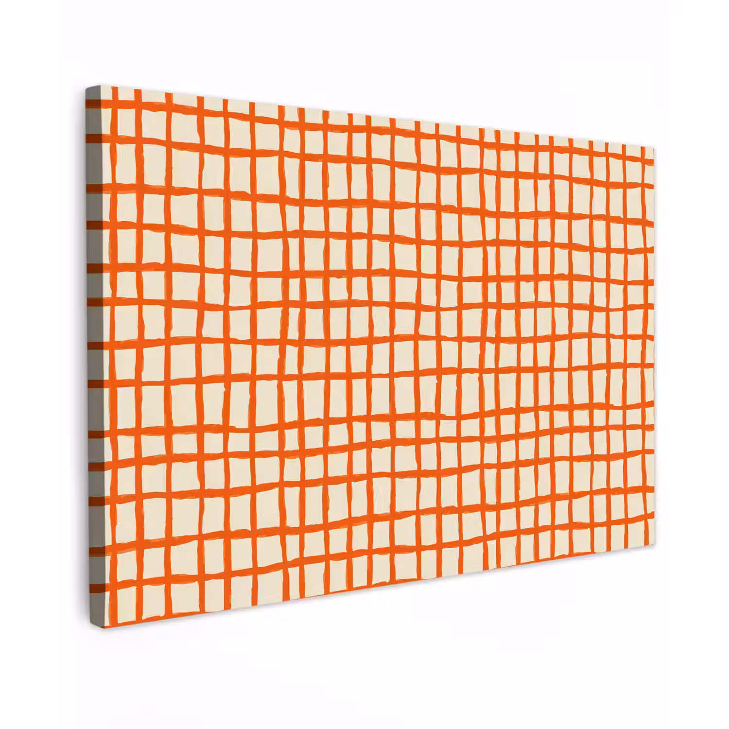 Patroon - Lijnen - Oranje Tuinposter op houten frame 2 cm dik klein 845 -3d