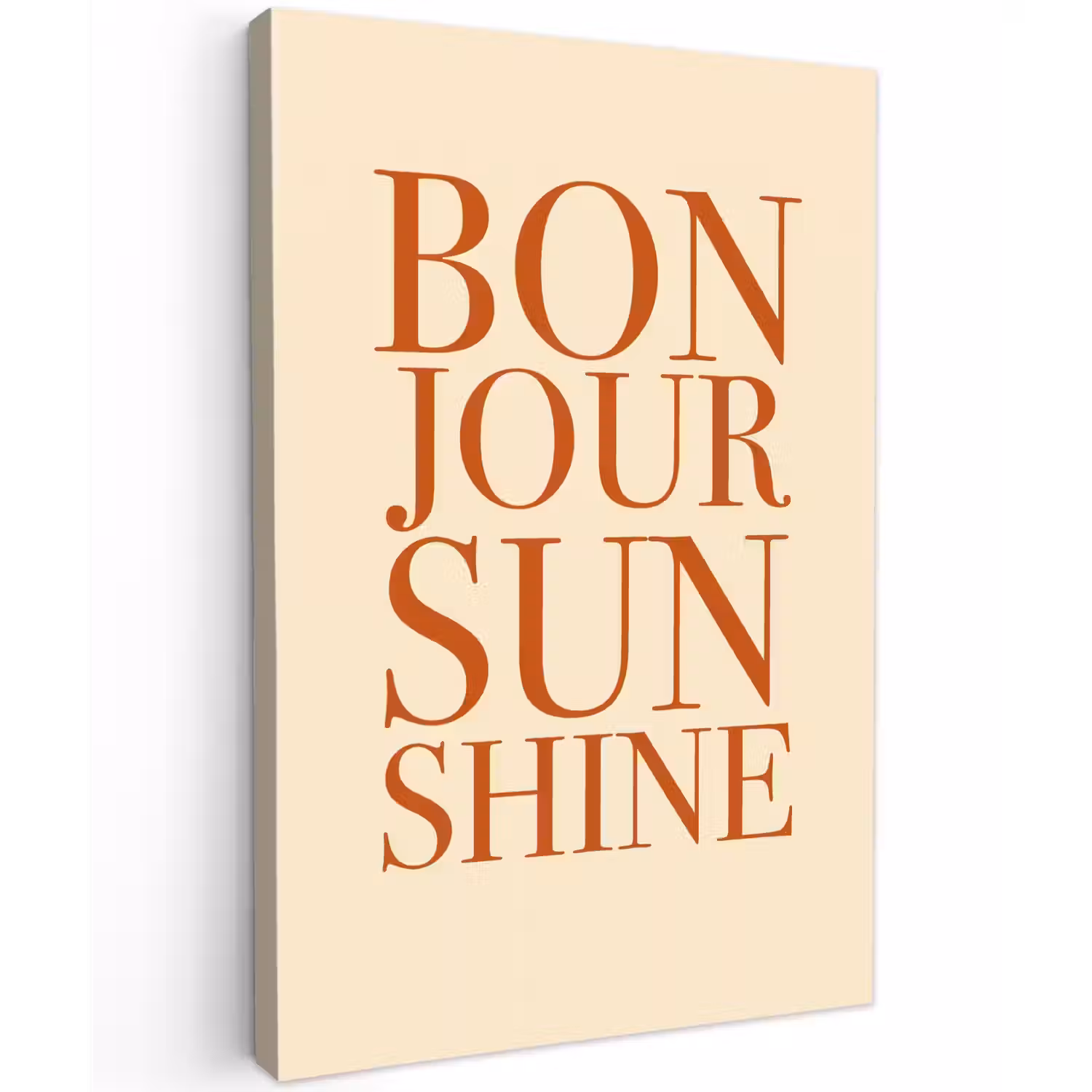 Oranje - Quote - Sun Tuinposter op houten frame 2 cm dik klein -3d