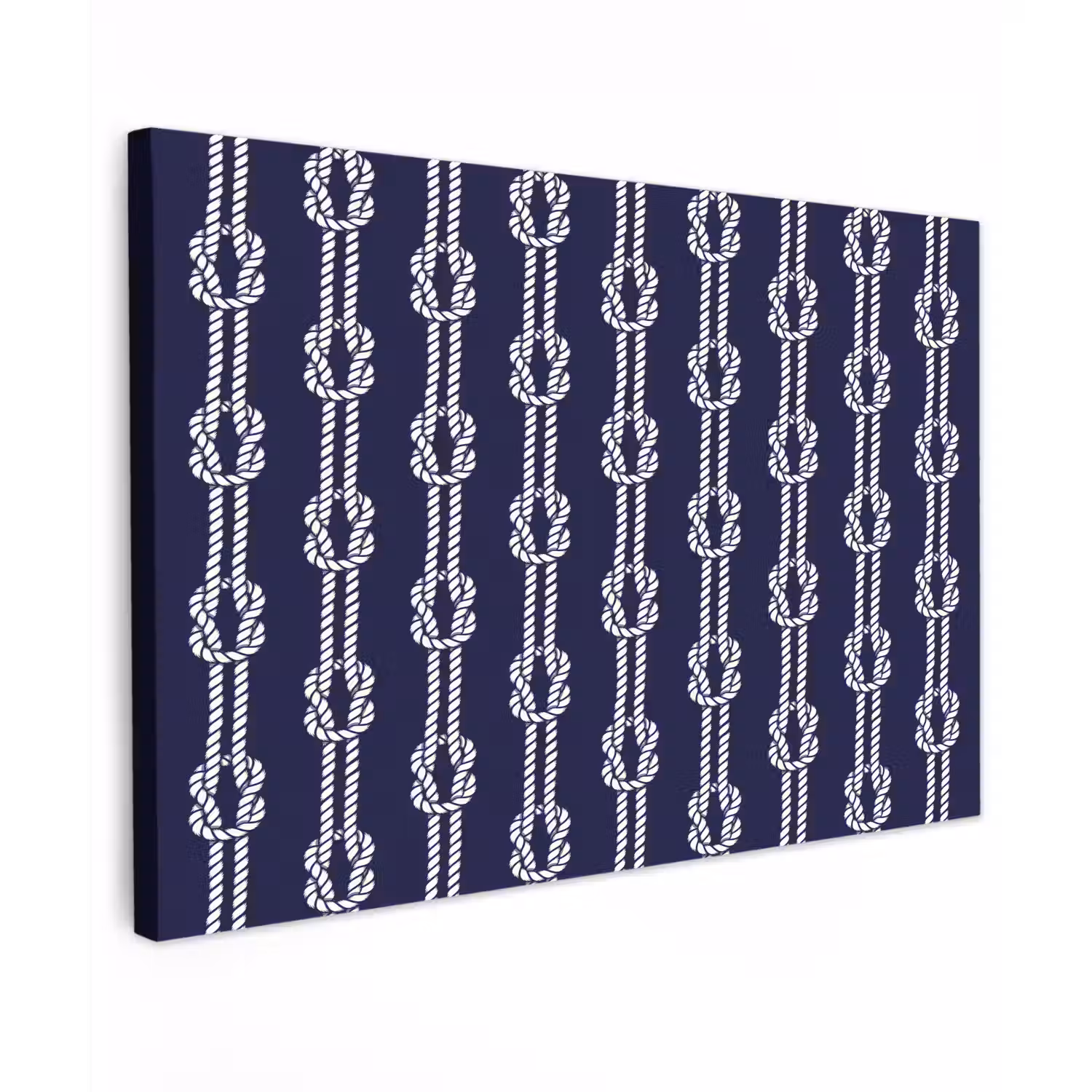Oceaan - Touw - Blauw - Wit Tuinposter op houten frame 2 cm dik klein 845 -3d