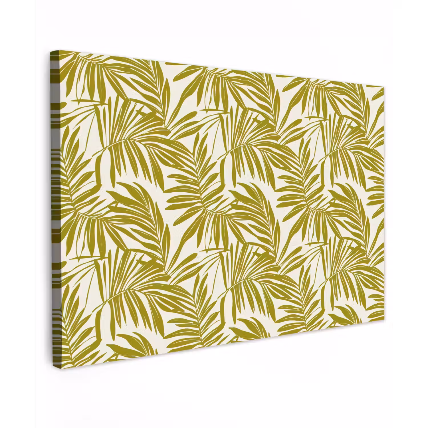 Palmblad - Patroon - Groen Tuinposter op houten frame 2 cm dik klein 845 -3d