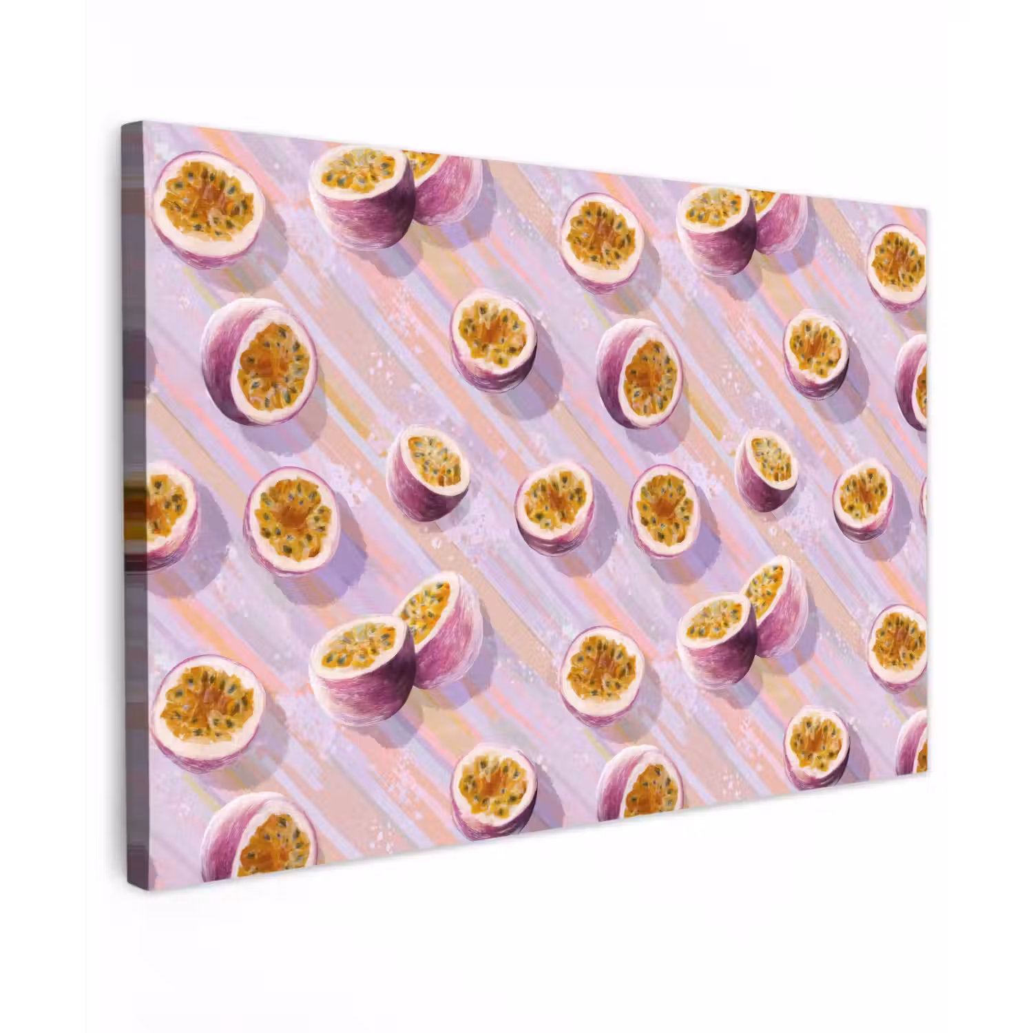 Passievrucht - Tropisch - Paars Tuinposter op houten frame 2 cm dik klein 845 -3d
