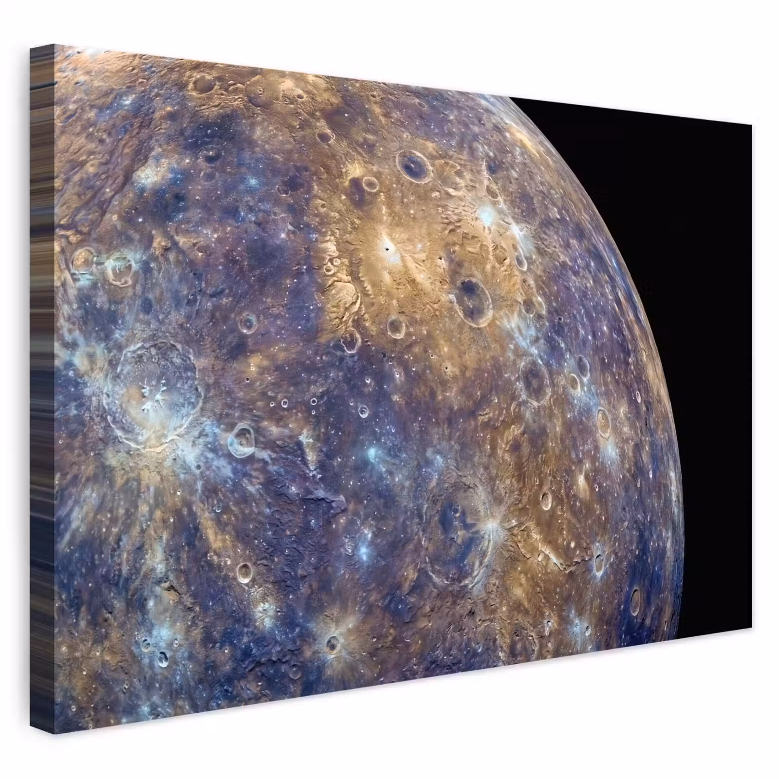 Outdoor Leinwand - Planet – Krater – Weltraum - Planeet - Kraters - Ruimte Tuinposter op houten frame 2 cm dik klein