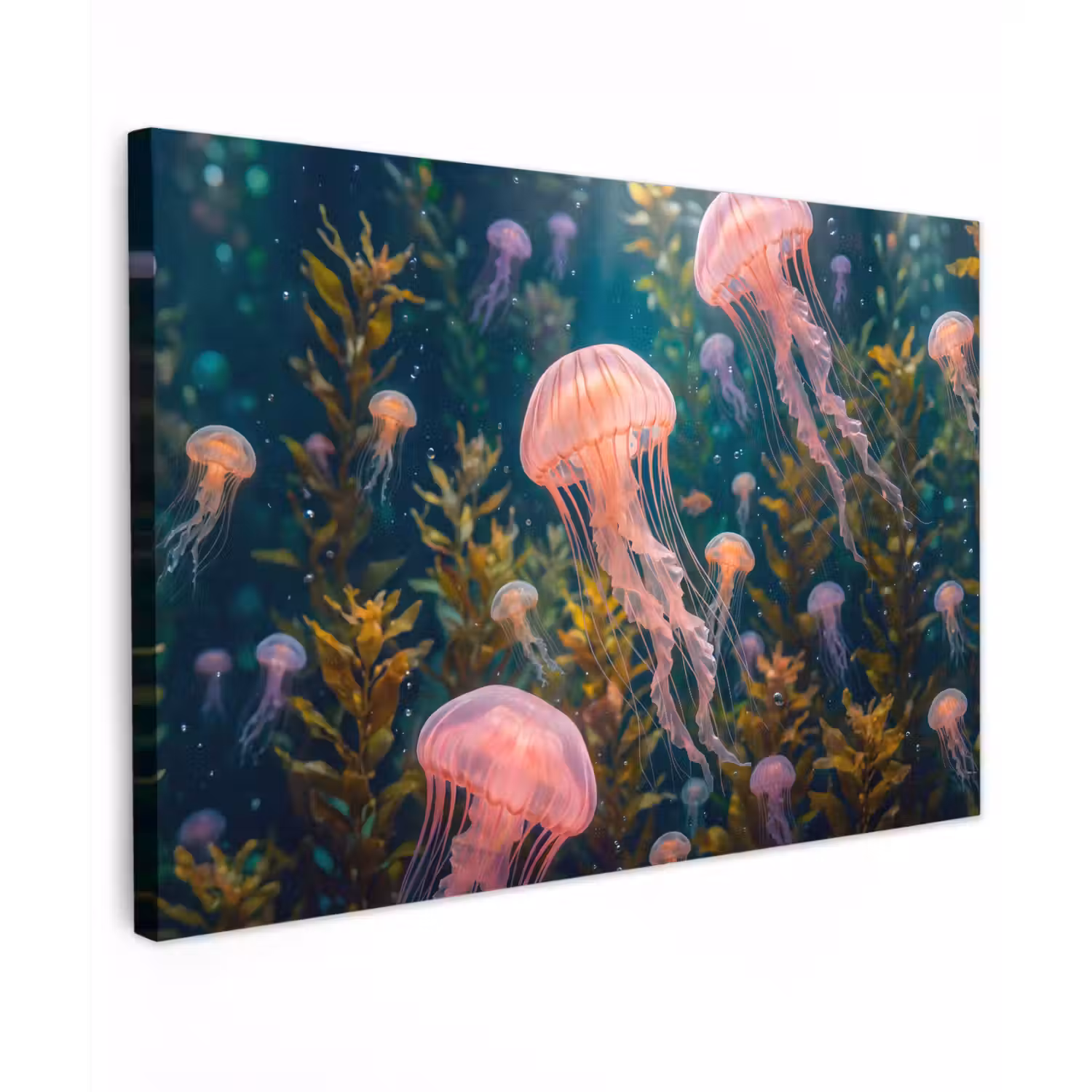 Kwal - Roze - Onderwater - Zeeleven - Dieren Tuinposter op houten frame 2 cm dik klein -3d
