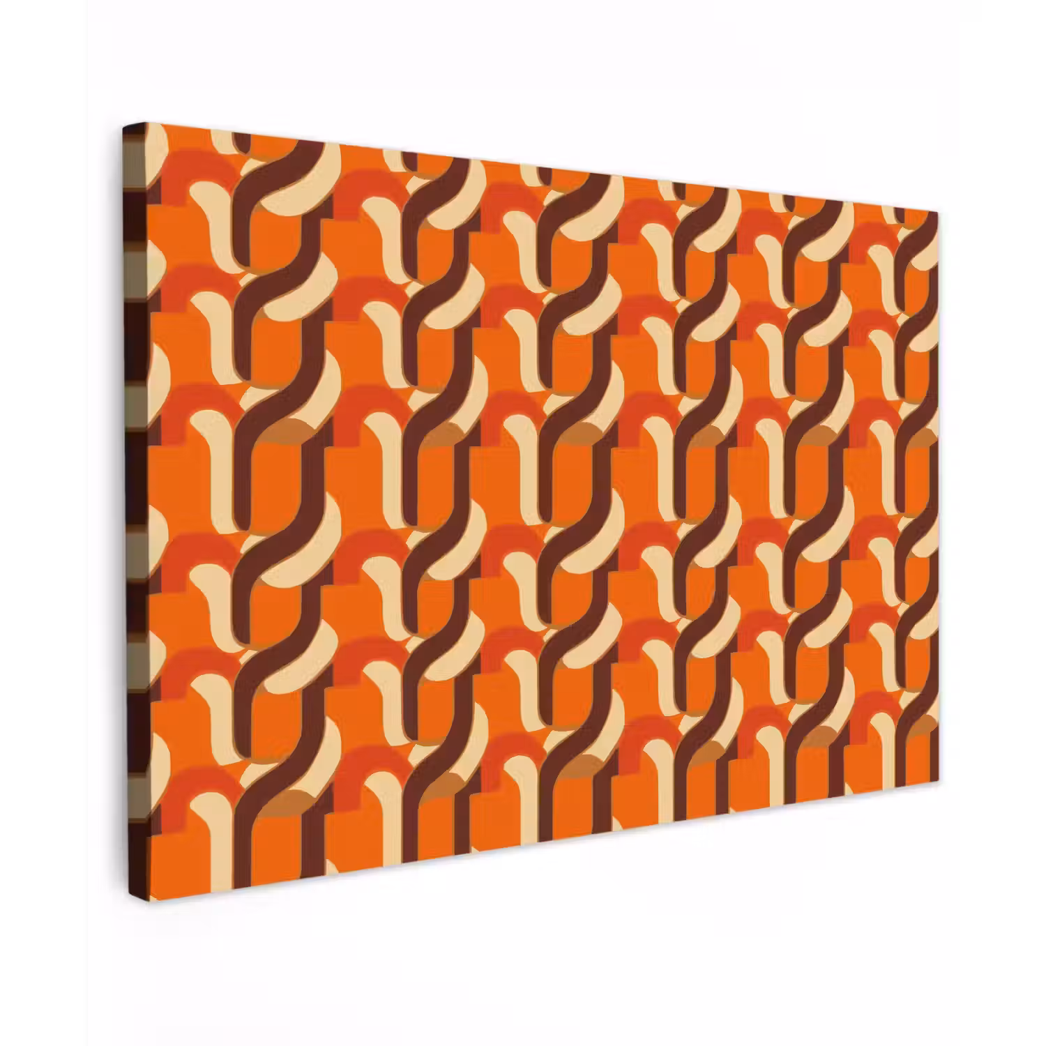 Retro - Modern - Kleurrijk Tuinposter op houten frame 2 cm dik klein 845 -3d