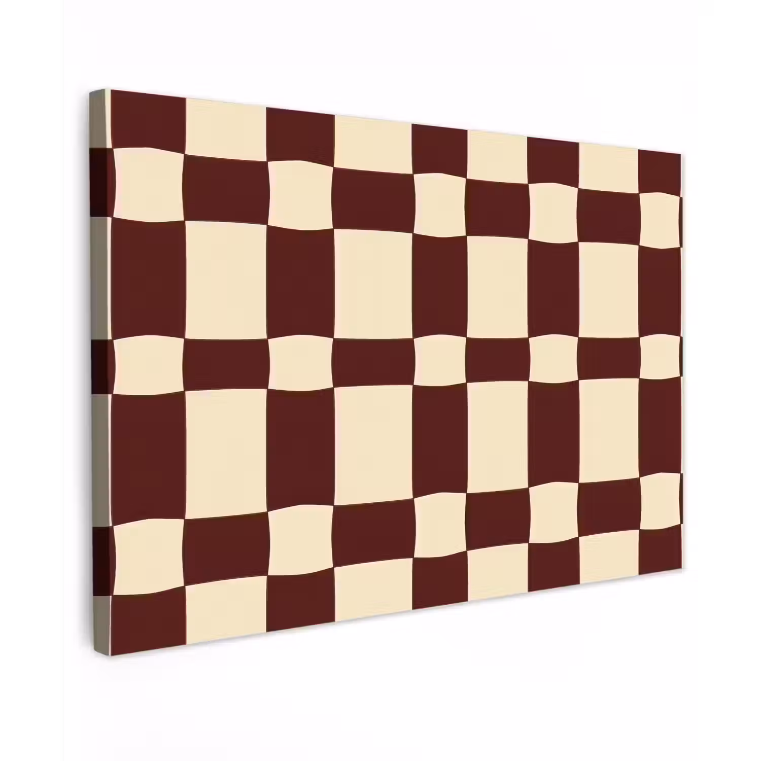 Retro - Patroon - Bruin Tuinposter op houten frame 2 cm dik klein 845 -3d