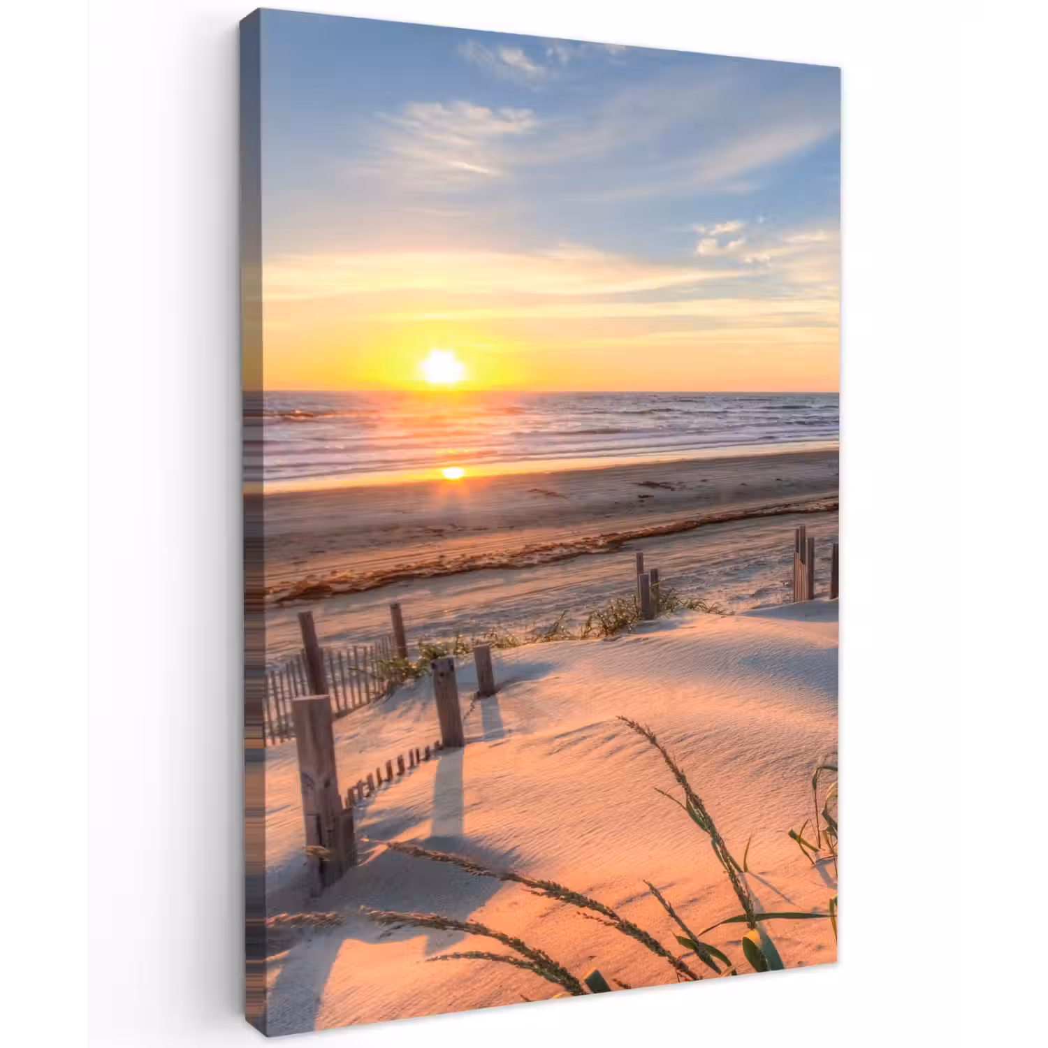 Zandpad bij Zonsondergang Tuinposter op houten frame 2 cm dik klein -3d