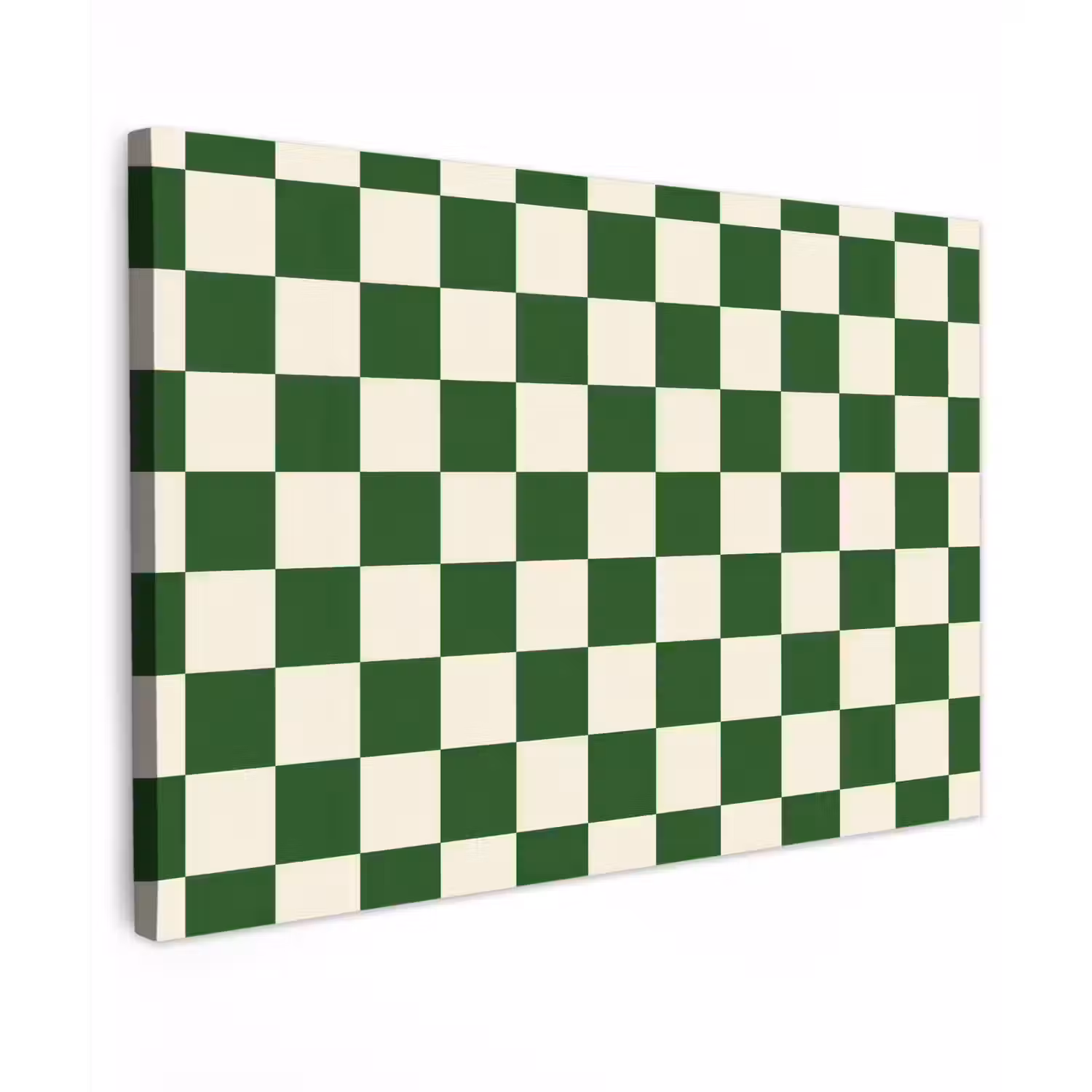 Schaakbord - Patroon - Groen Tuinposter op houten frame 2 cm dik klein 845 -3d
