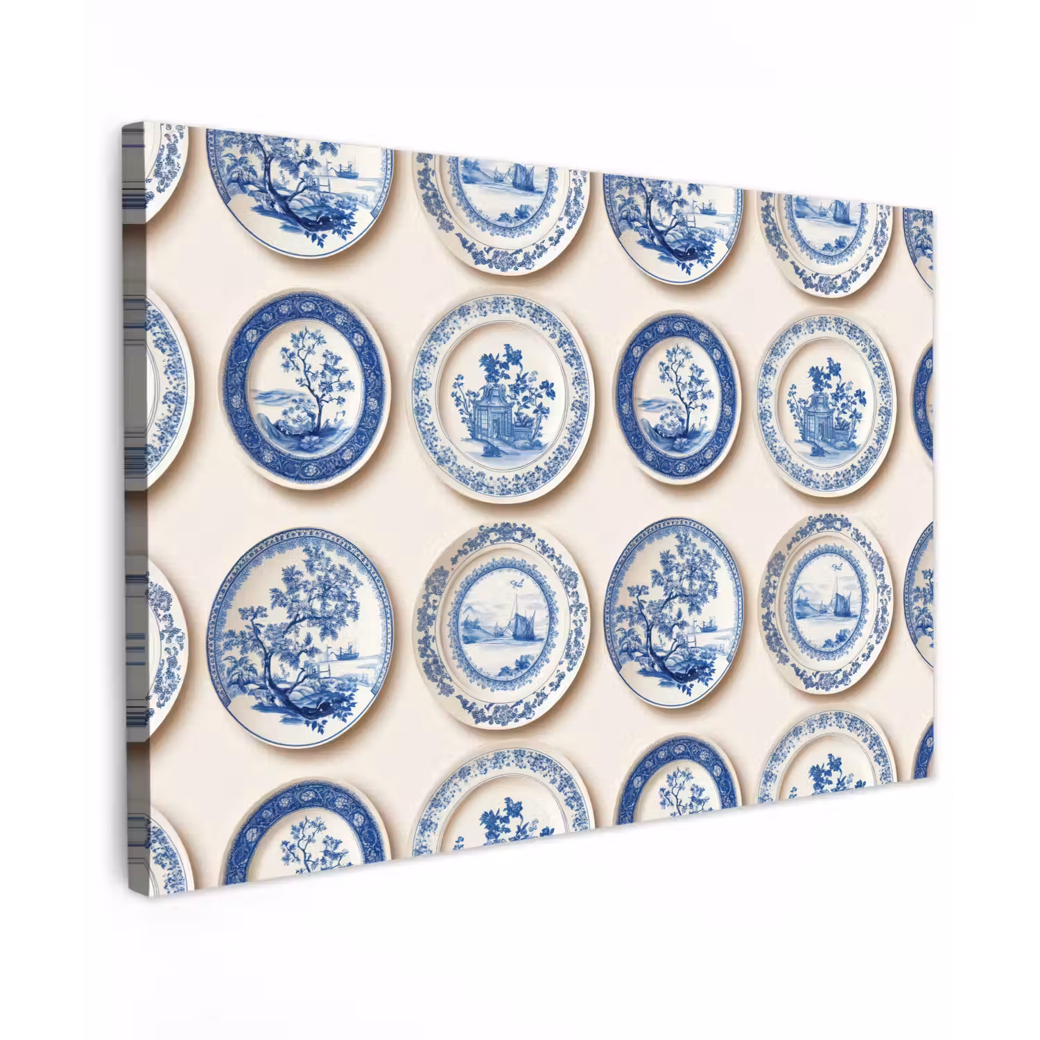Borden - Bomen - Planten - Blauw Tuinposter op houten frame 2 cm dik klein 845 -3d