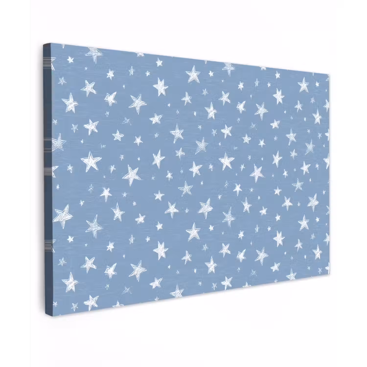 Sterretjes - Patroon - Blauw Tuinposter op houten frame 2 cm dik klein 845 -3d