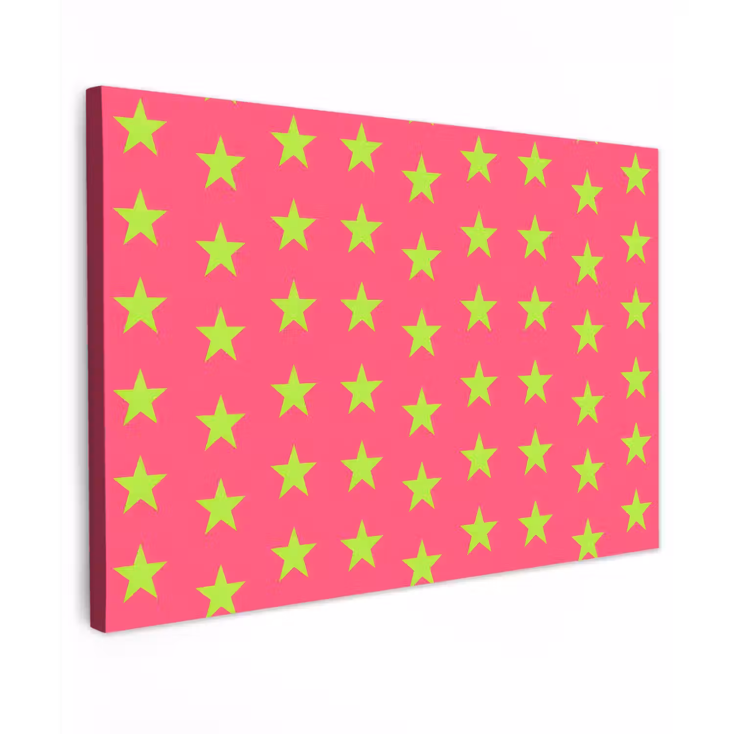 Sterren - Patroon - Roze Tuinposter op houten frame 2 cm dik klein 845 -3d