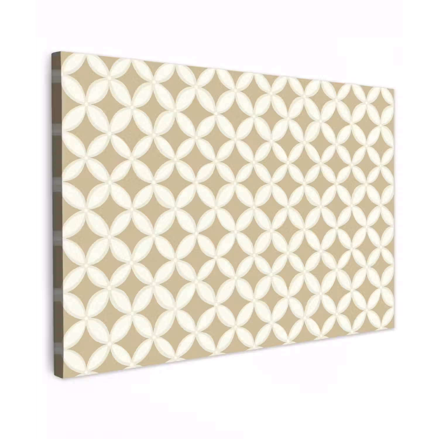Symmetrisch - Motief - Beige Tuinposter op houten frame 2 cm dik klein 845 -3d
