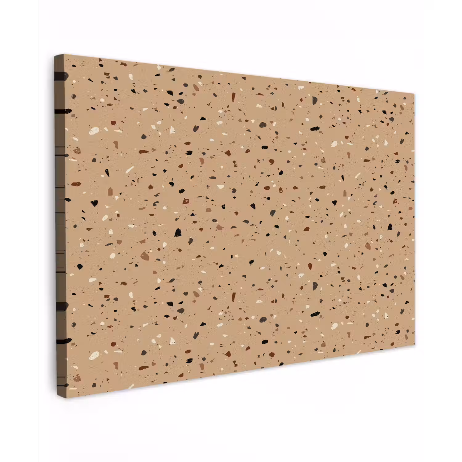 Terrazzo - Patroon - Beige Tuinposter op houten frame 2 cm dik klein 845 -3d
