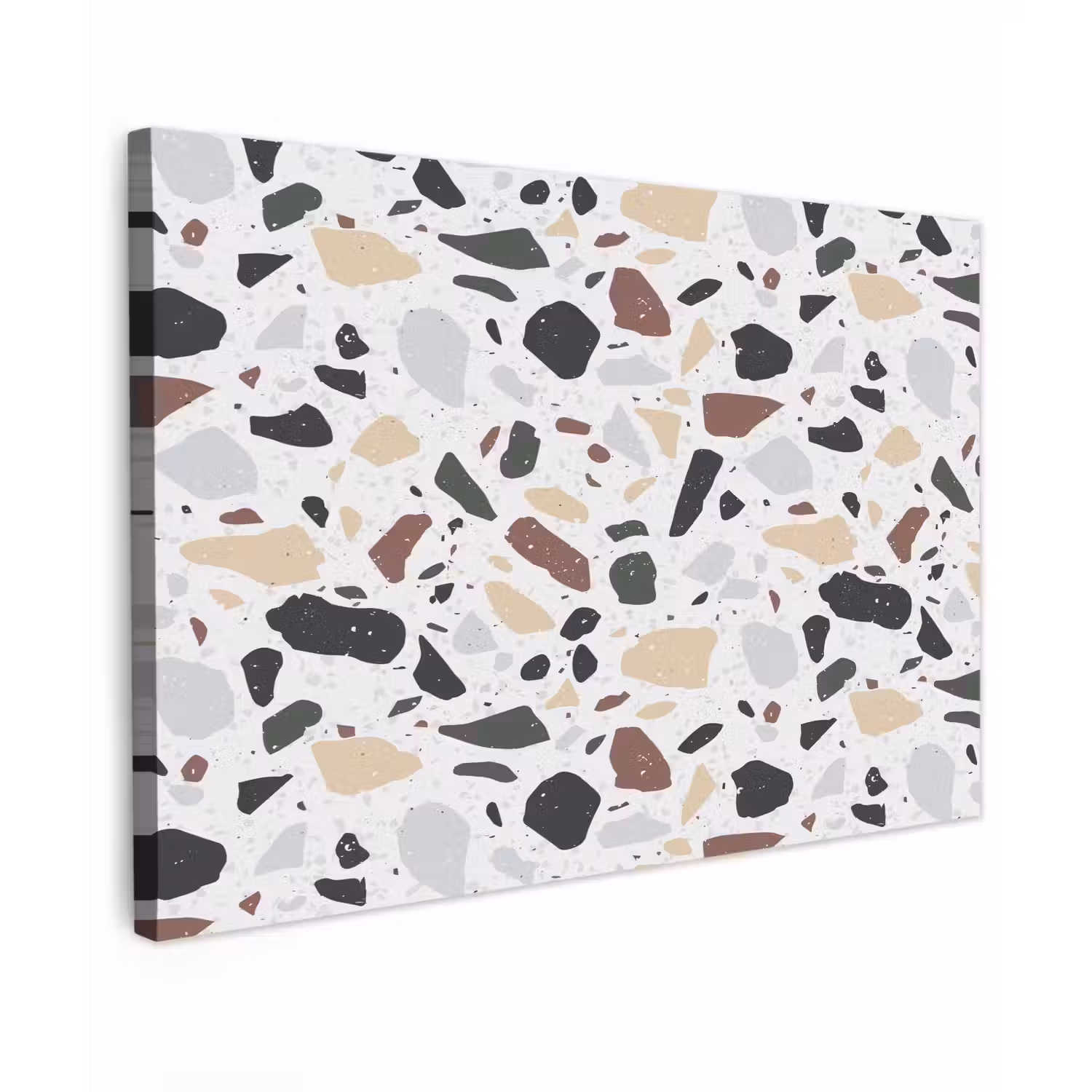 Terrazzo - Patroon - Kleurrijk - Klei Tuinposter op houten frame 2 cm dik klein 845 -3d