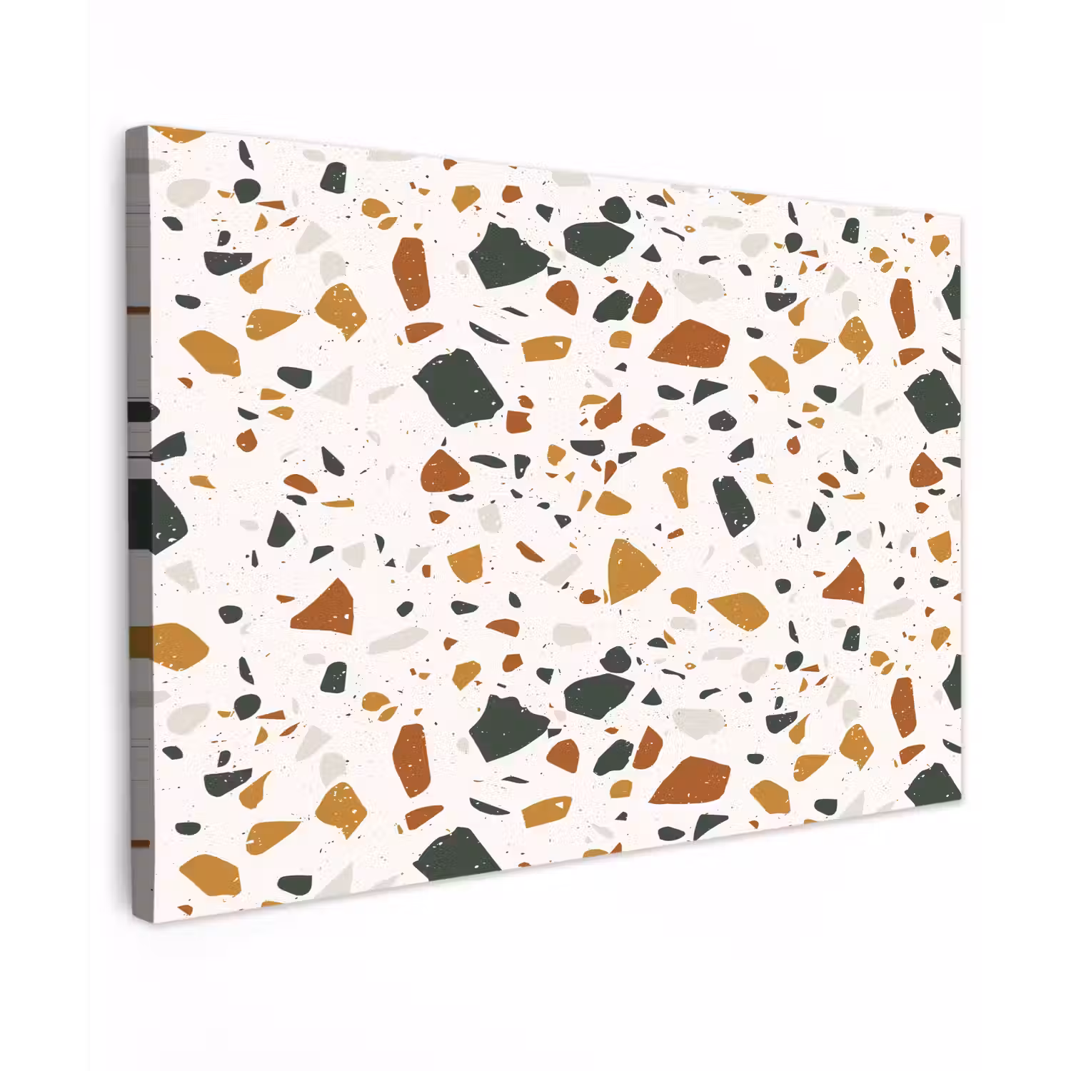 Terrazzo - Patroon - Wit - Terra Tuinposter op houten frame 2 cm dik klein 845 -3d