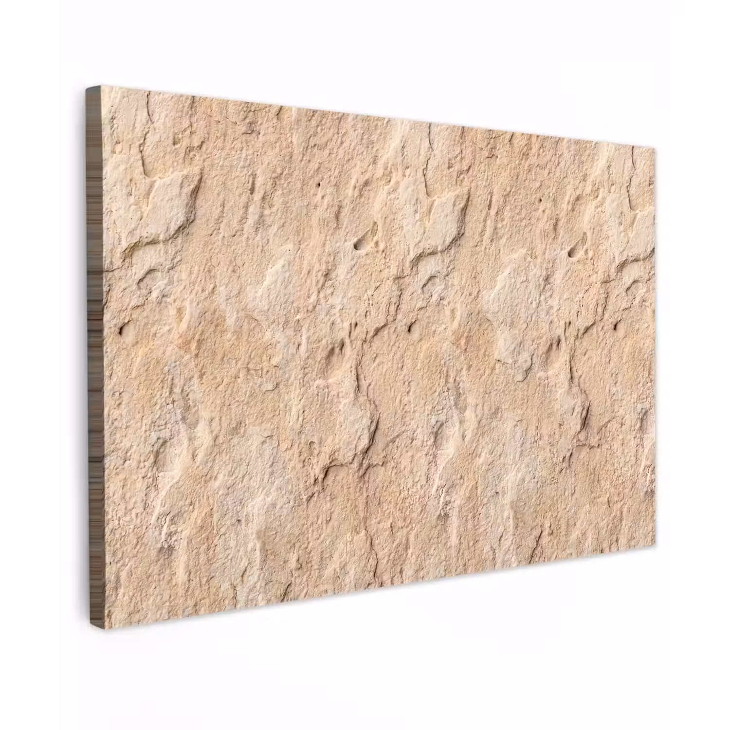 Textuur - Steen - Natuur - Beige Tuinposter op houten frame 2 cm dik klein -3d