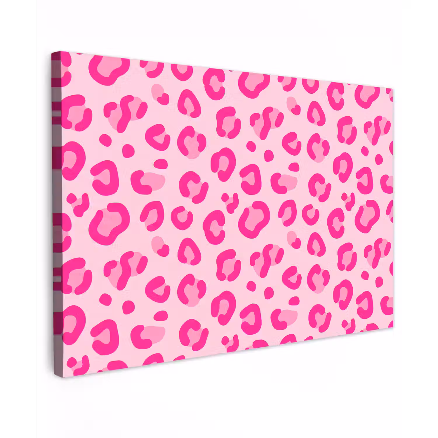 Dierenprint - Patroon - Abstract - Modern - Roze Tuinposter op houten frame 2 cm dik klein -3d
