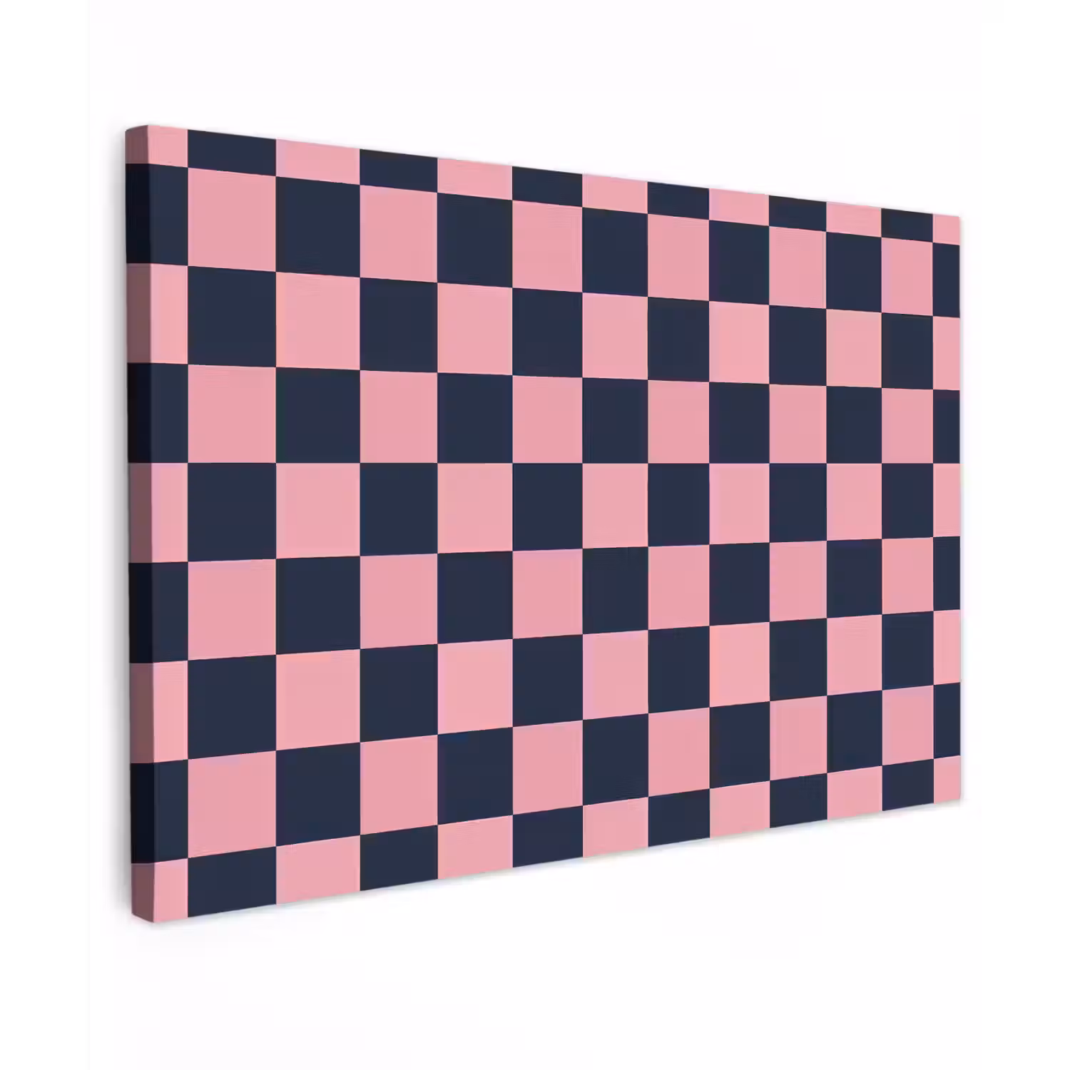 Traditioneel - Patroon - Blauw - Roze Tuinposter op houten frame 2 cm dik klein 845 -3d