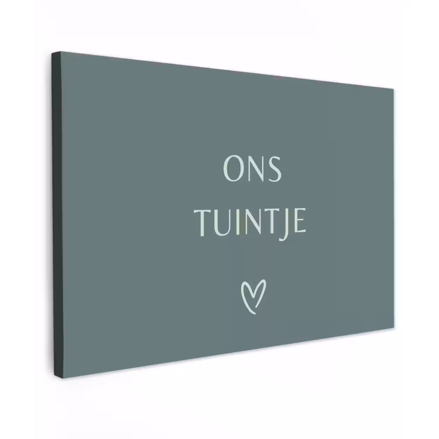 Ons tuintje Tuinposter op houten frame 2 cm dik klein -3d
