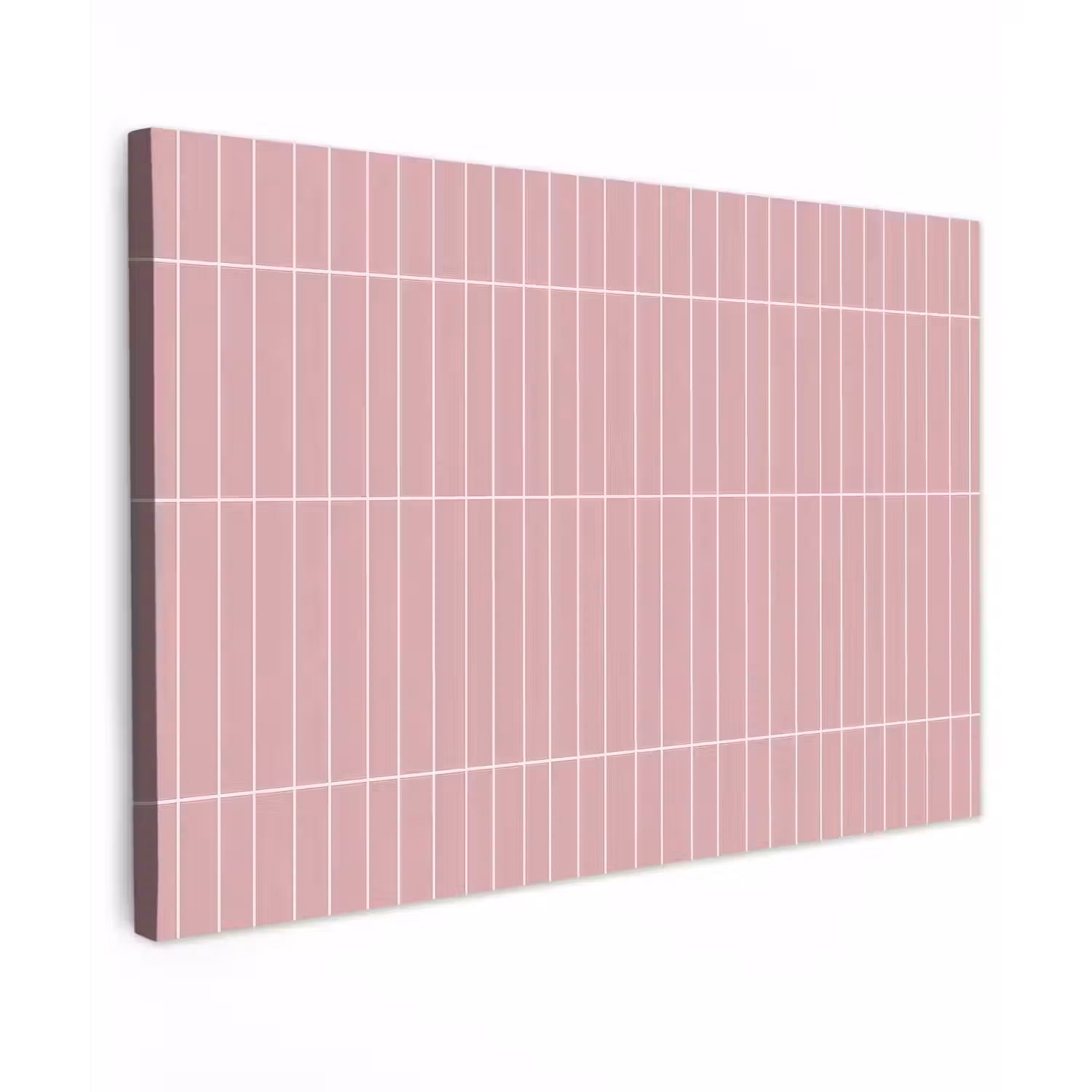 Verticaal - Wandtegel - Lichtroze Tuinposter op houten frame 2 cm dik klein 845 -3d