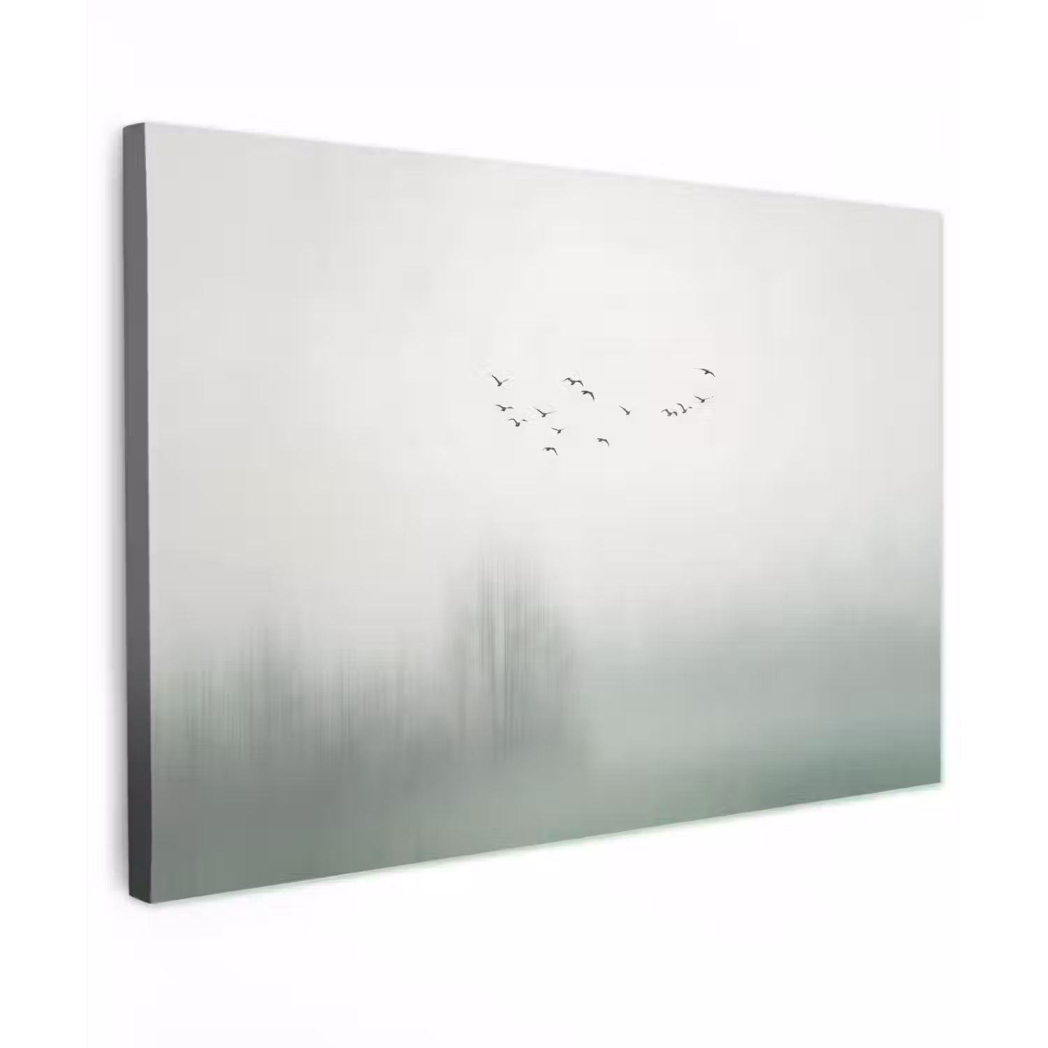 Vogel - Vlucht - Natuur - Minimalistisch Tuinposter op houten frame 2 cm dik klein -3d